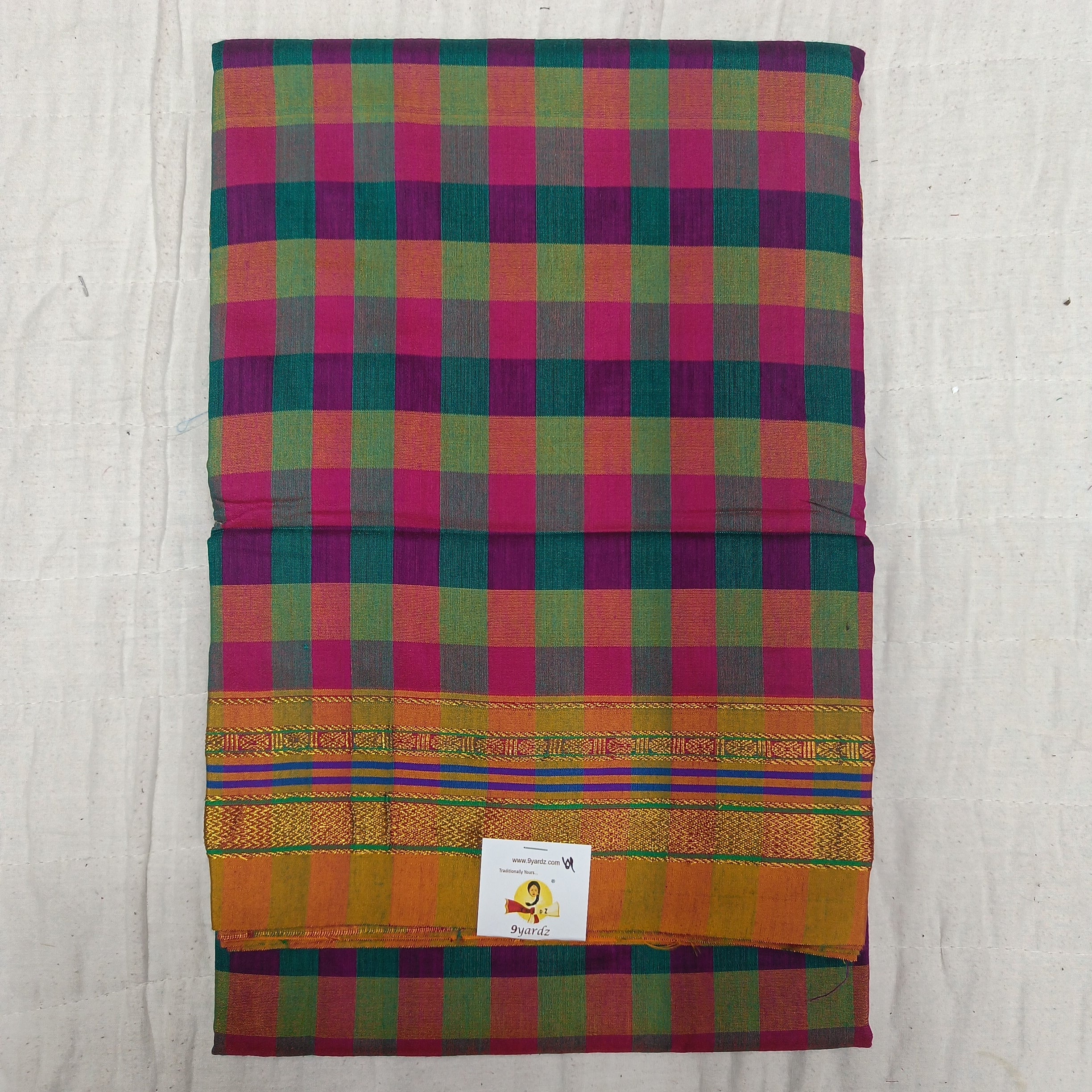 Ikkal checked sarees