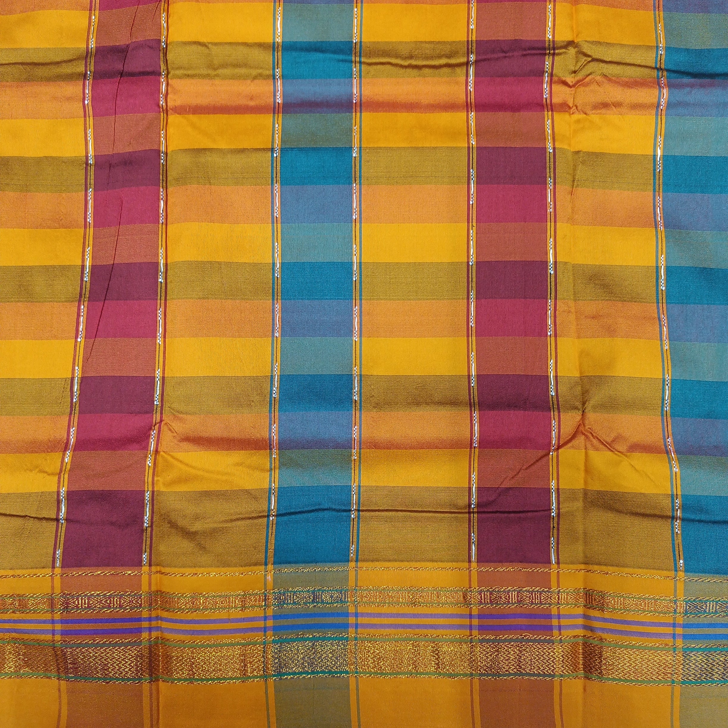 Ikkal checked sarees