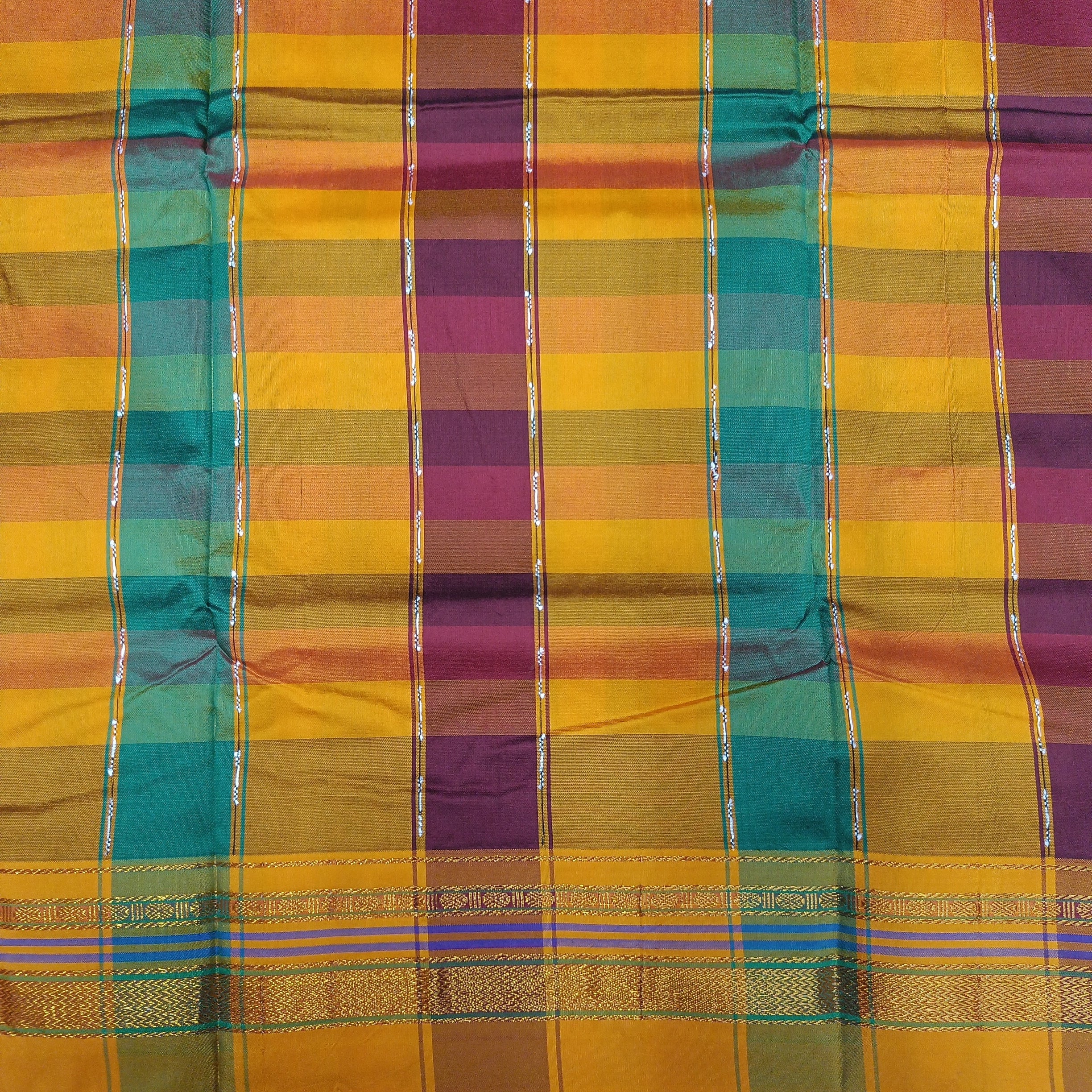 Ikkal checked sarees