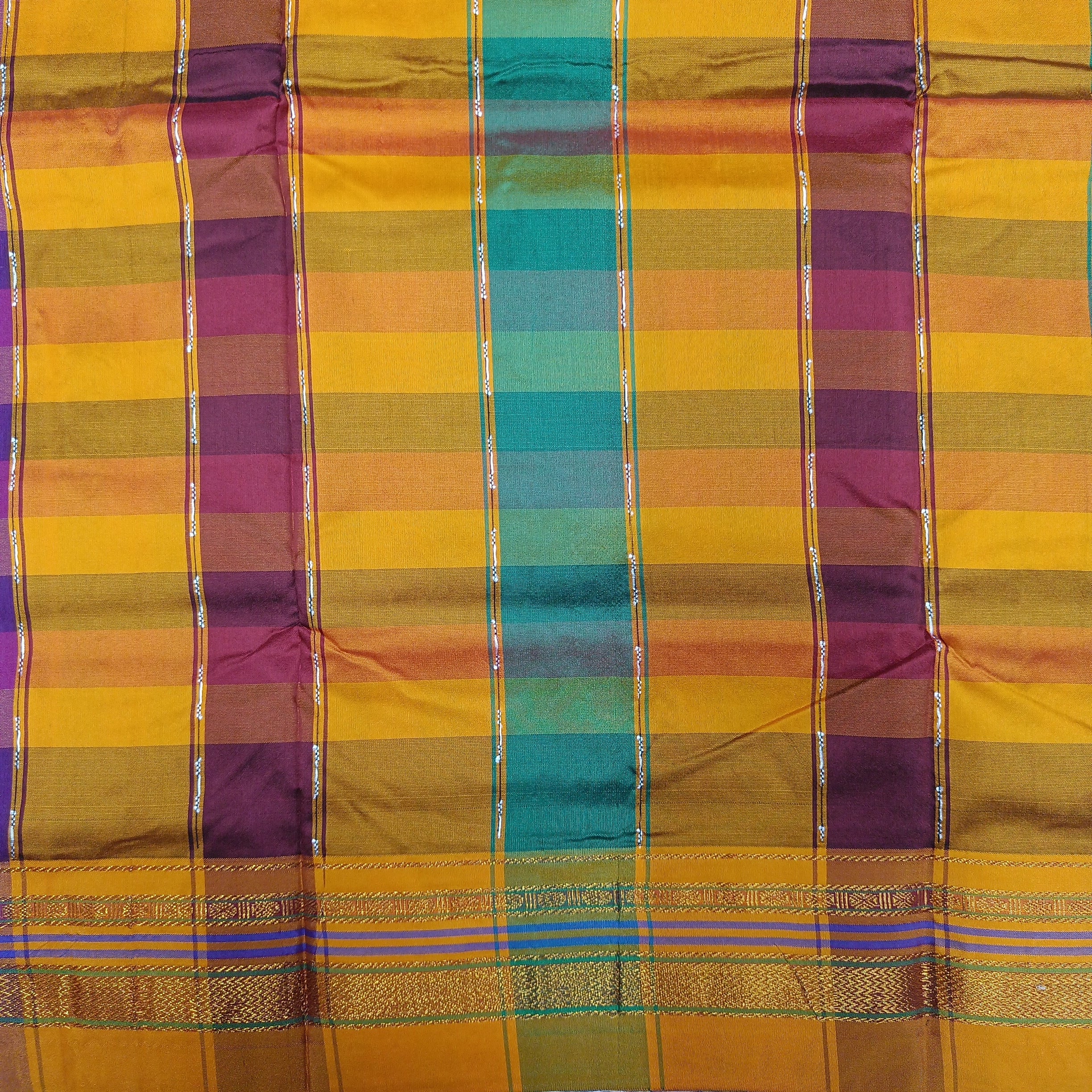 Ikkal checked sarees