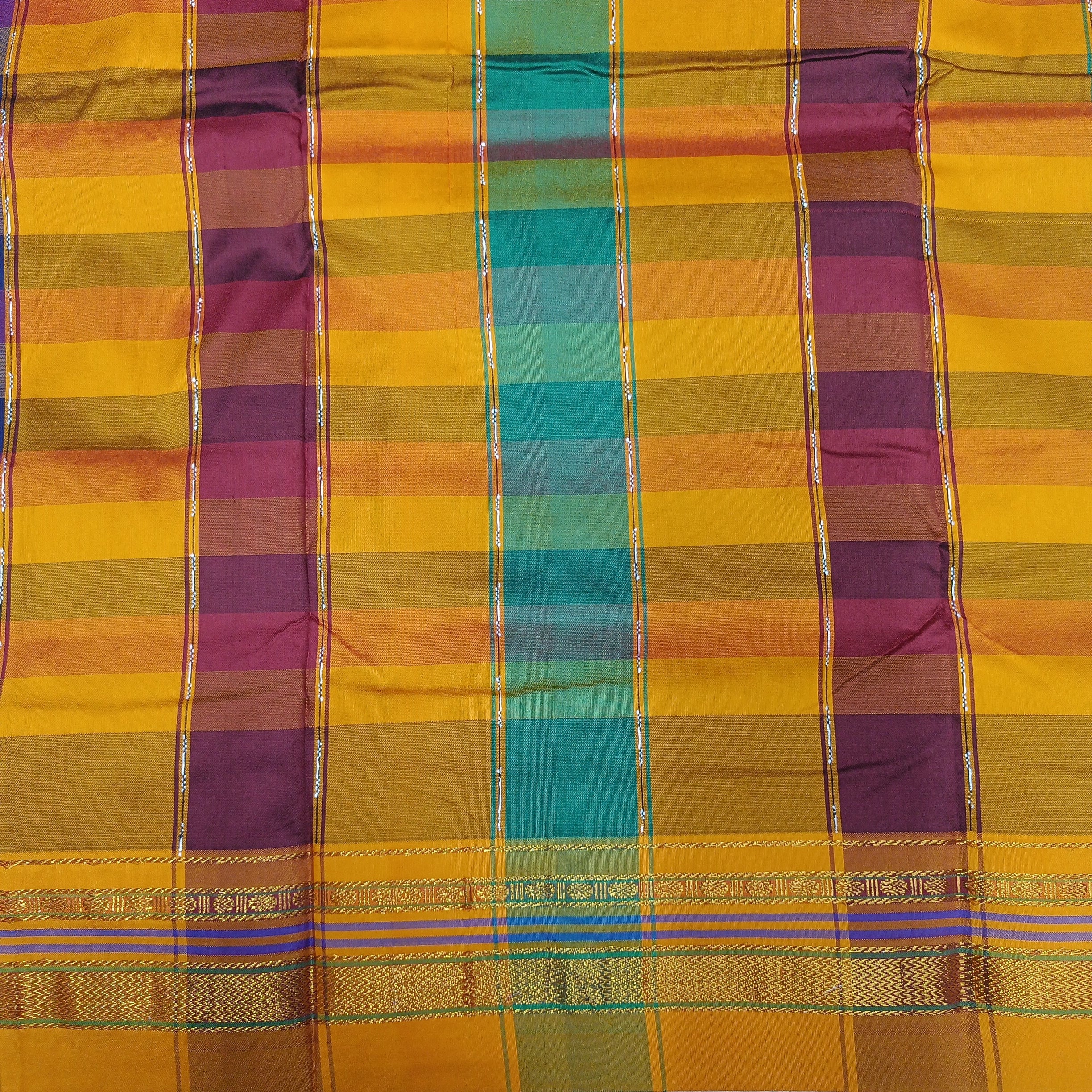 Ikkal checked sarees