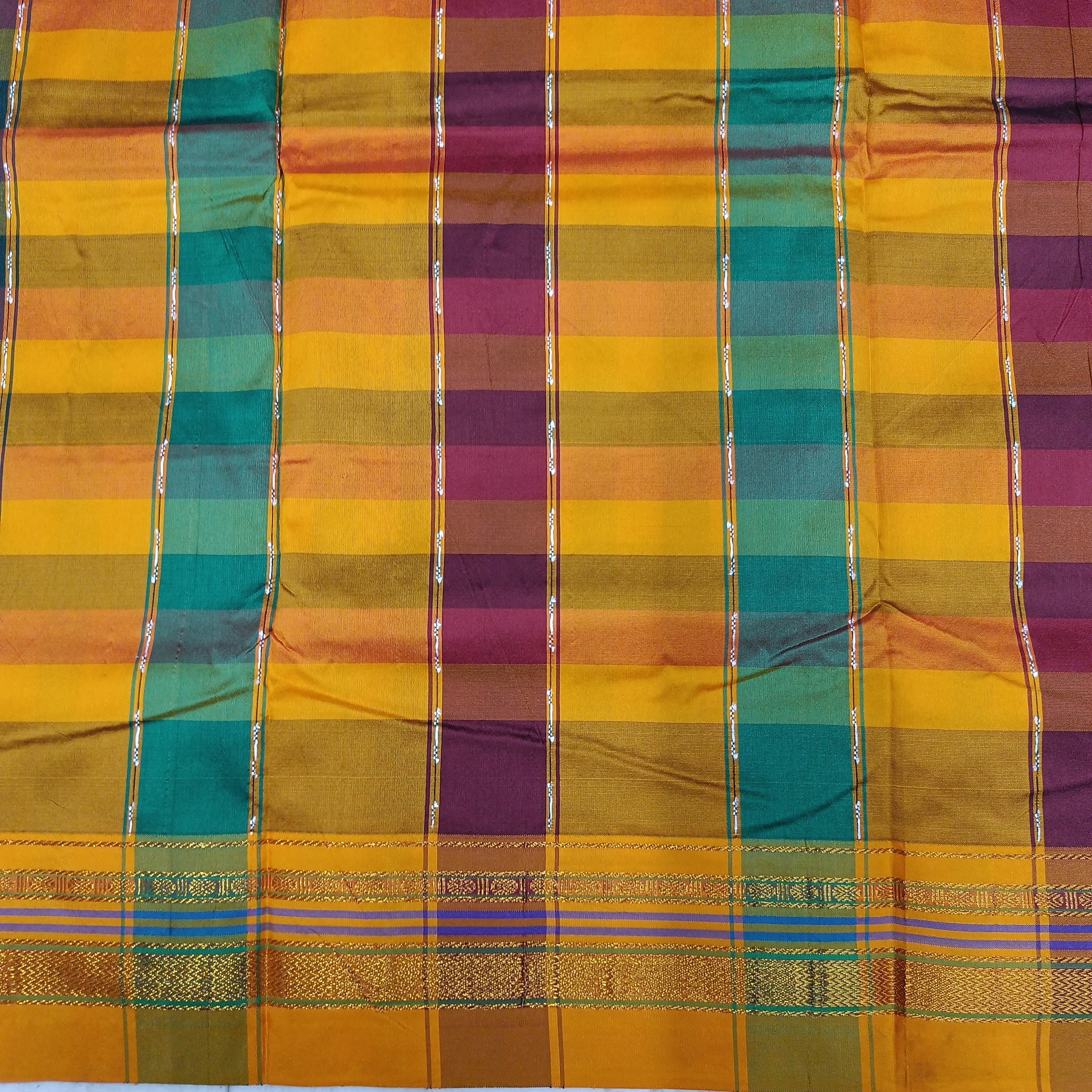 Ikkal checked sarees