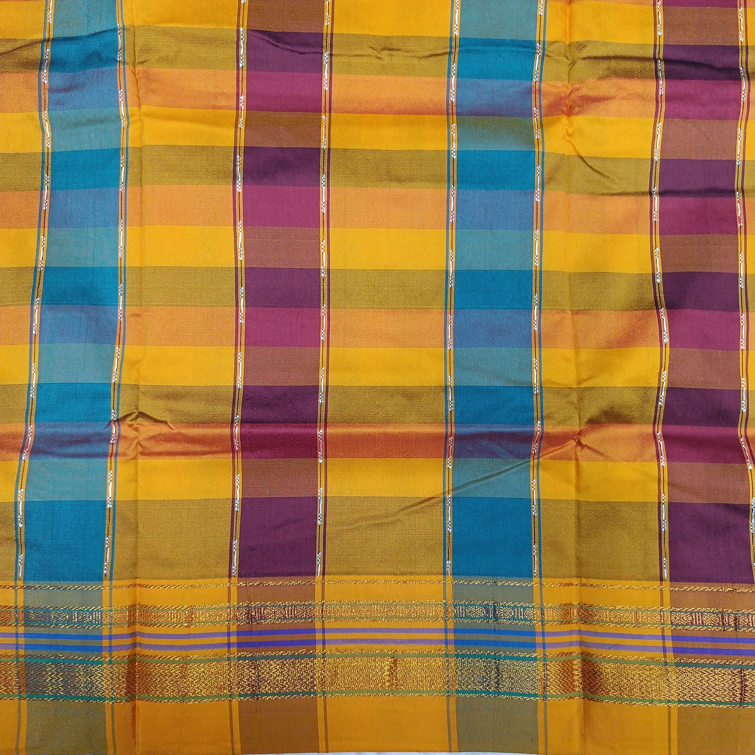 Ikkal checked sarees