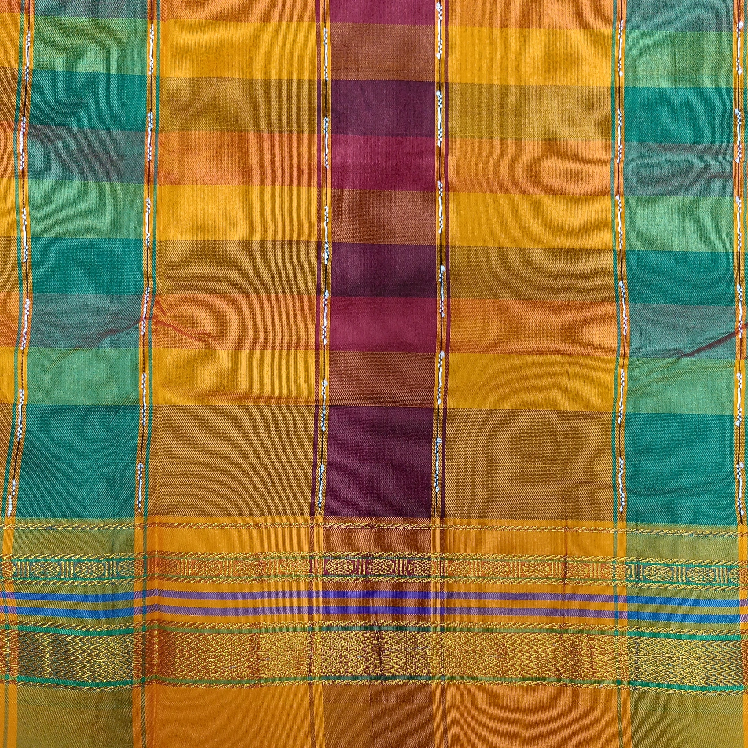Ikkal checked sarees