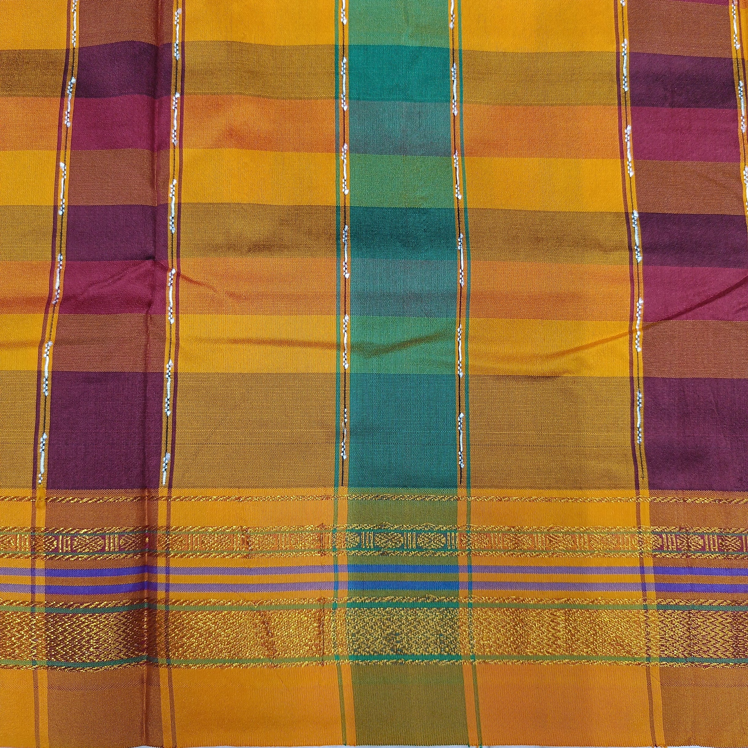 Ikkal checked sarees