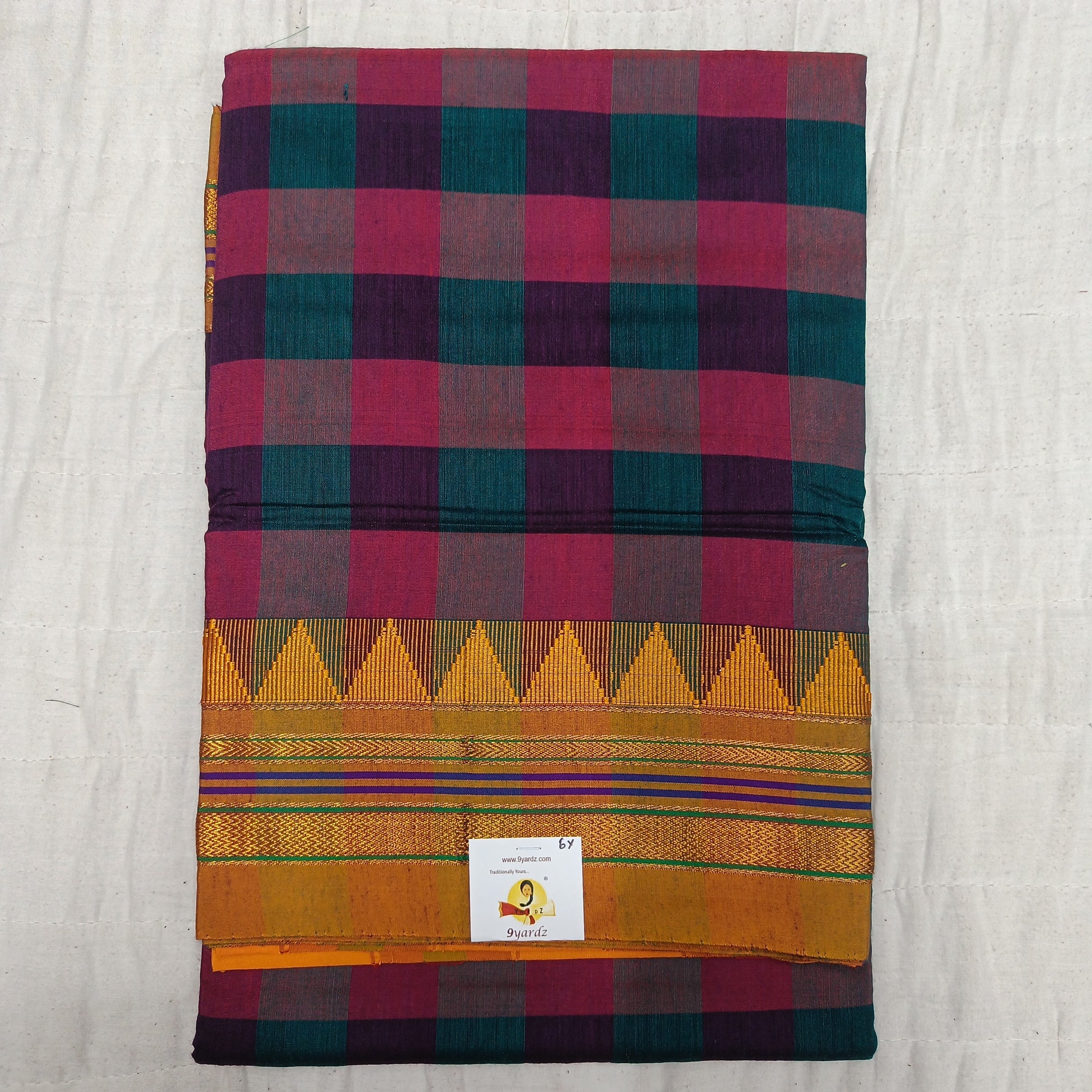 Ikkal checked sarees