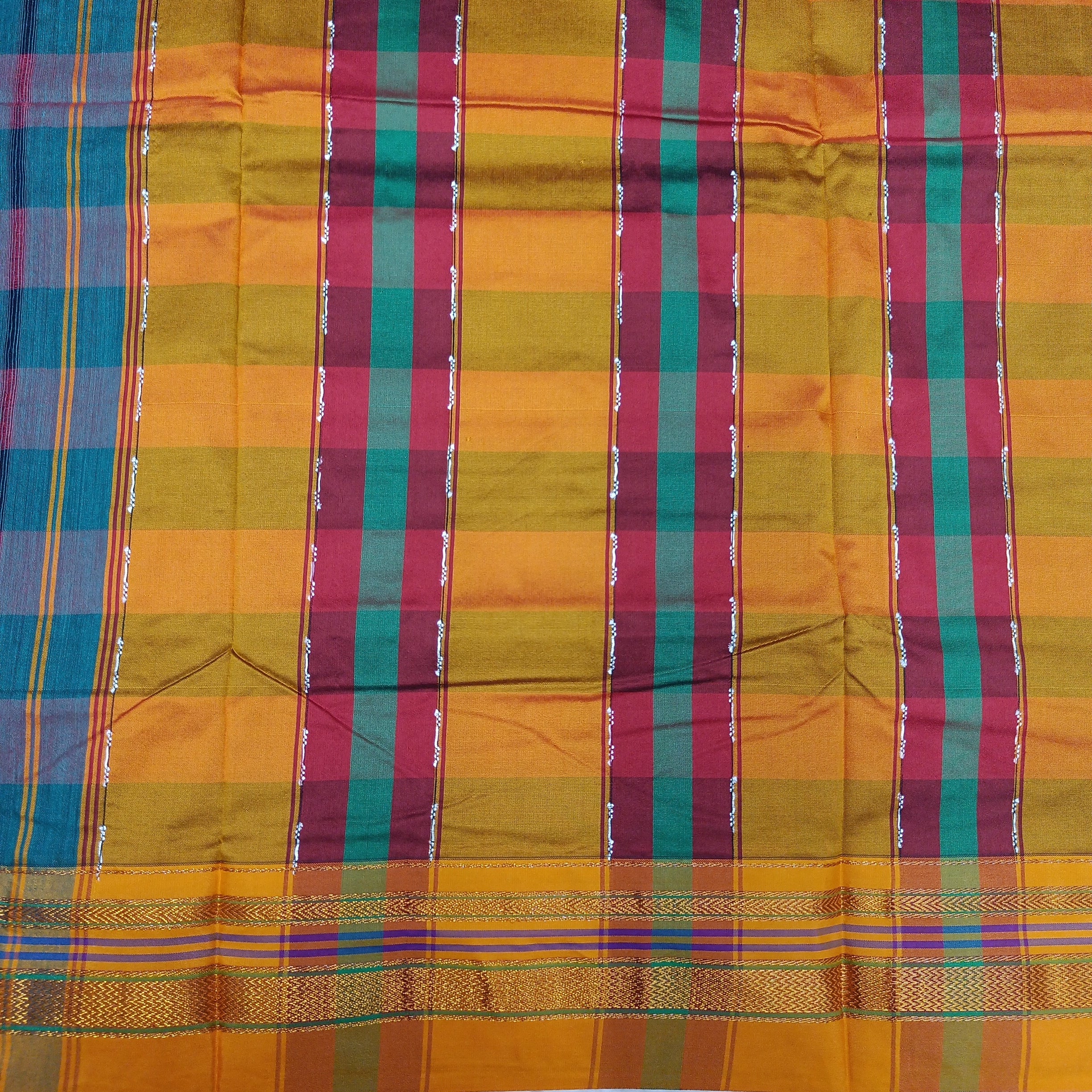 Ikkal checked sarees