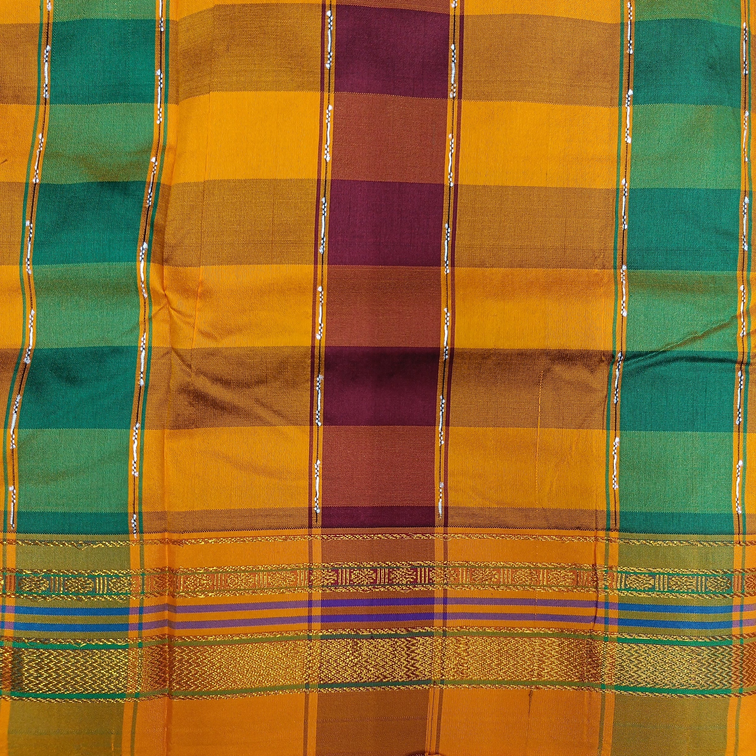 Ikkal checked sarees