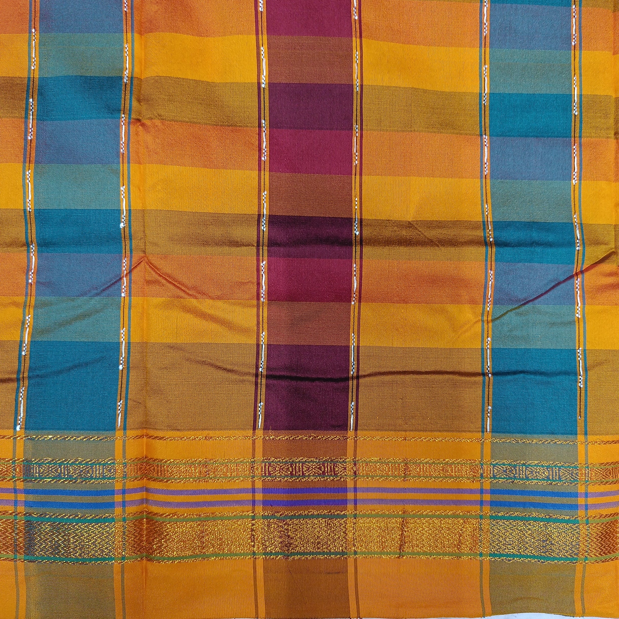 Ikkal checked sarees
