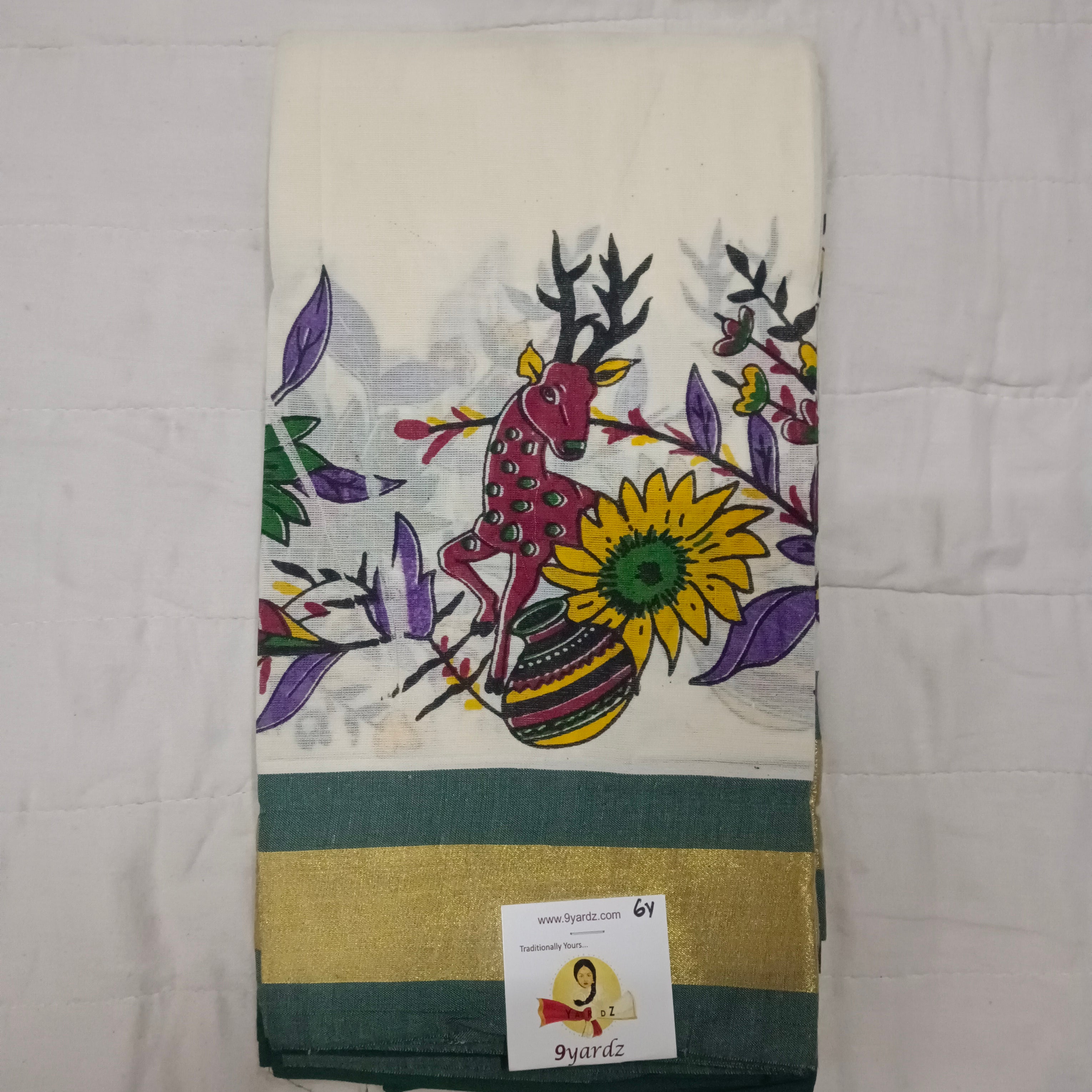 Cotton printed saree