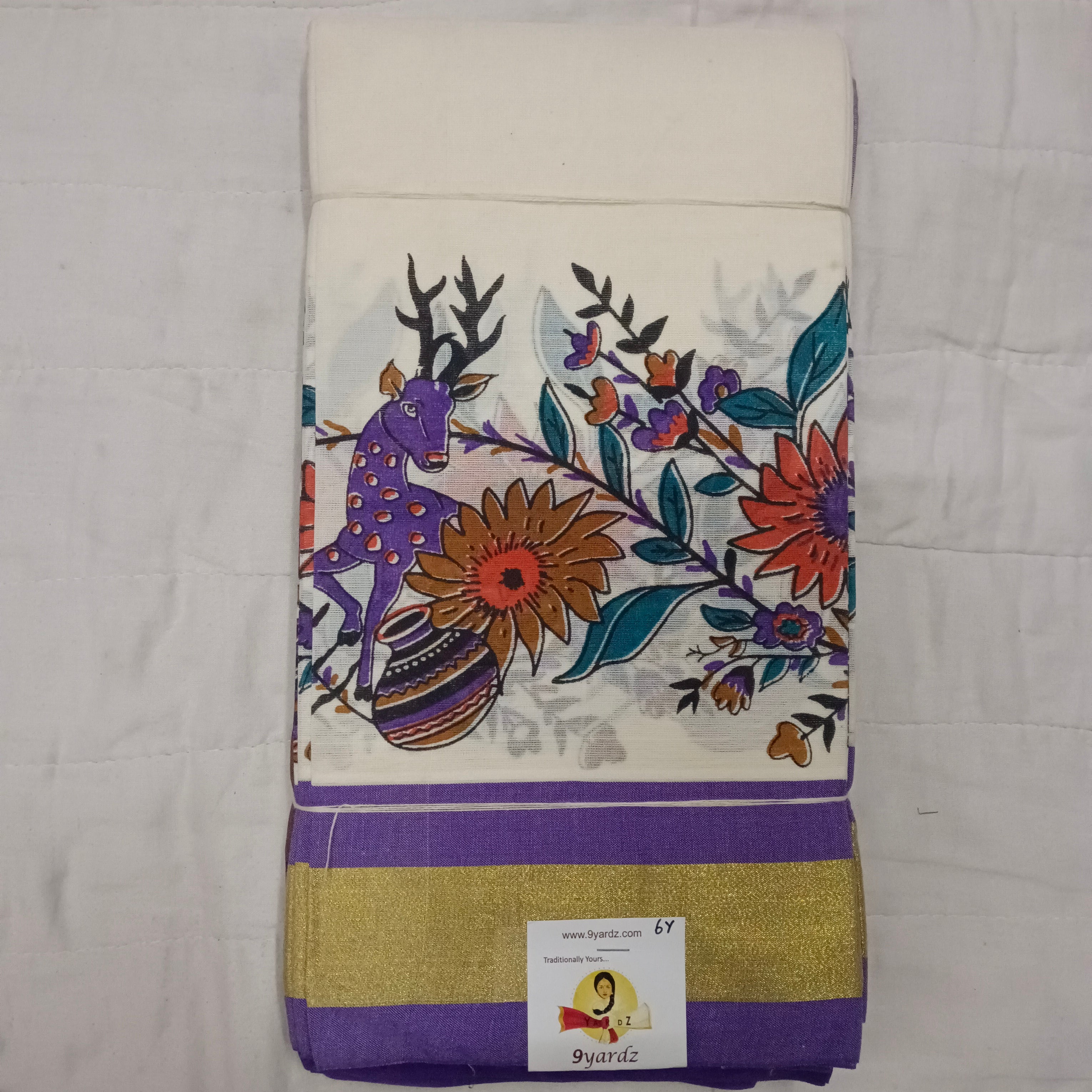 Cotton printed saree