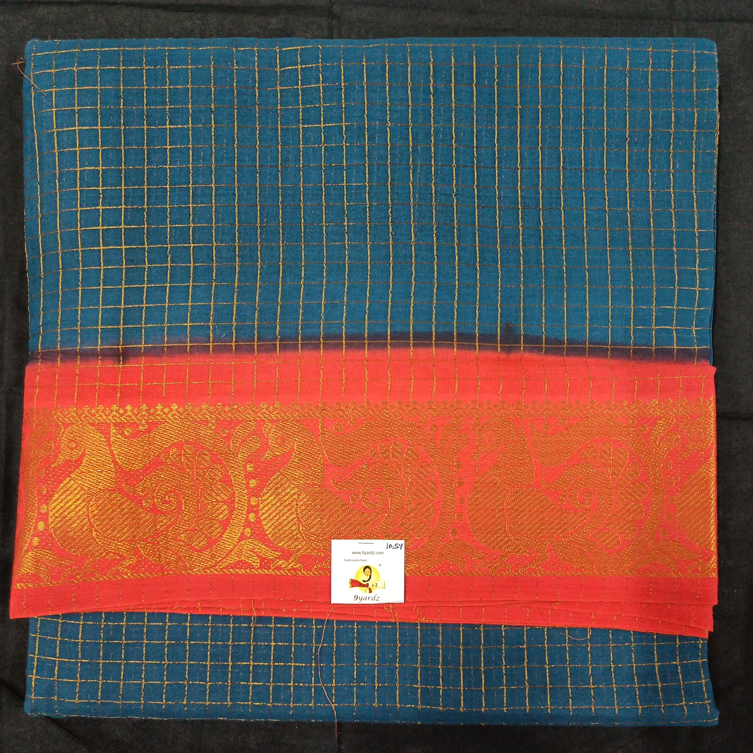 Sungudi zari checked 10.5 yards