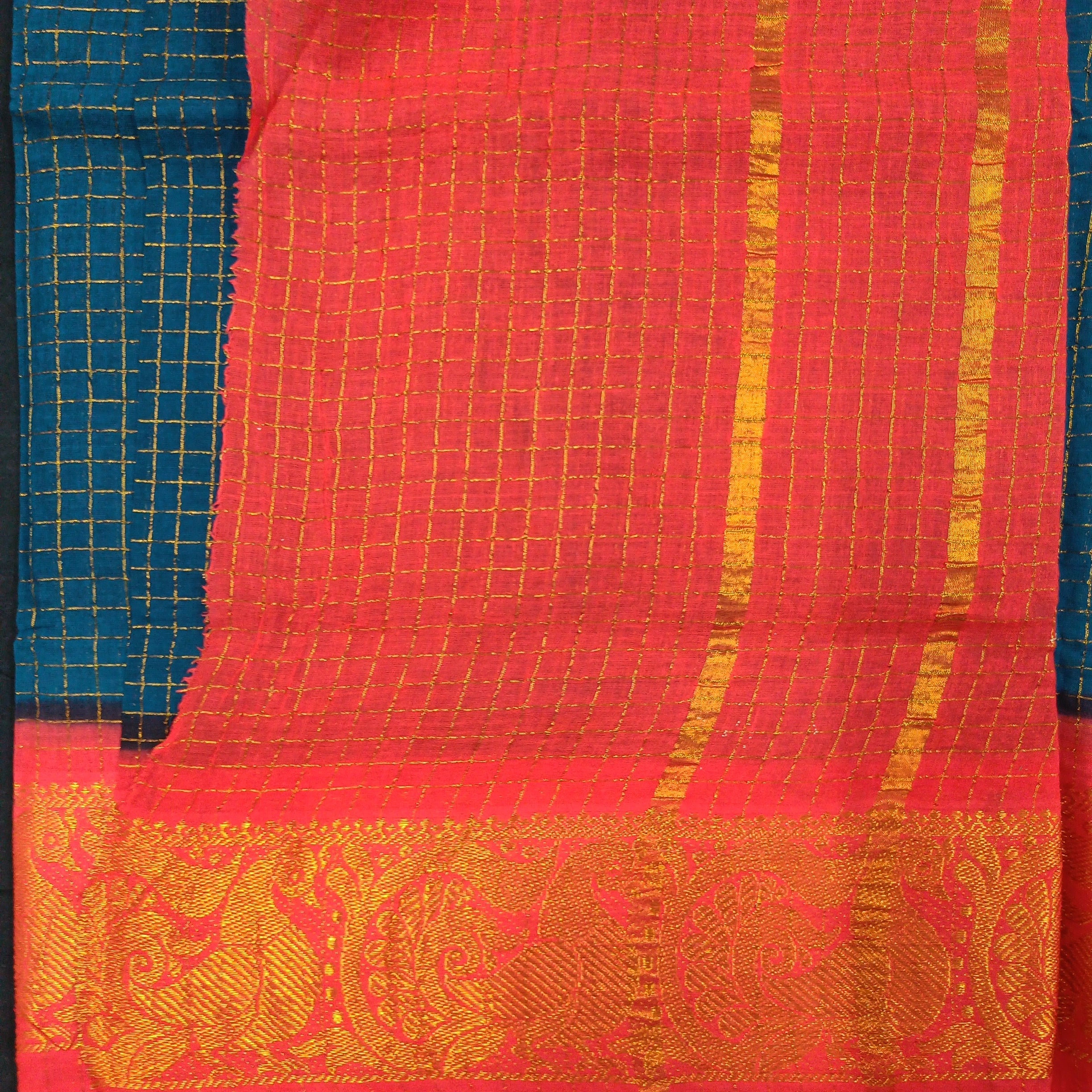 Sungudi zari checked 10.5 yards
