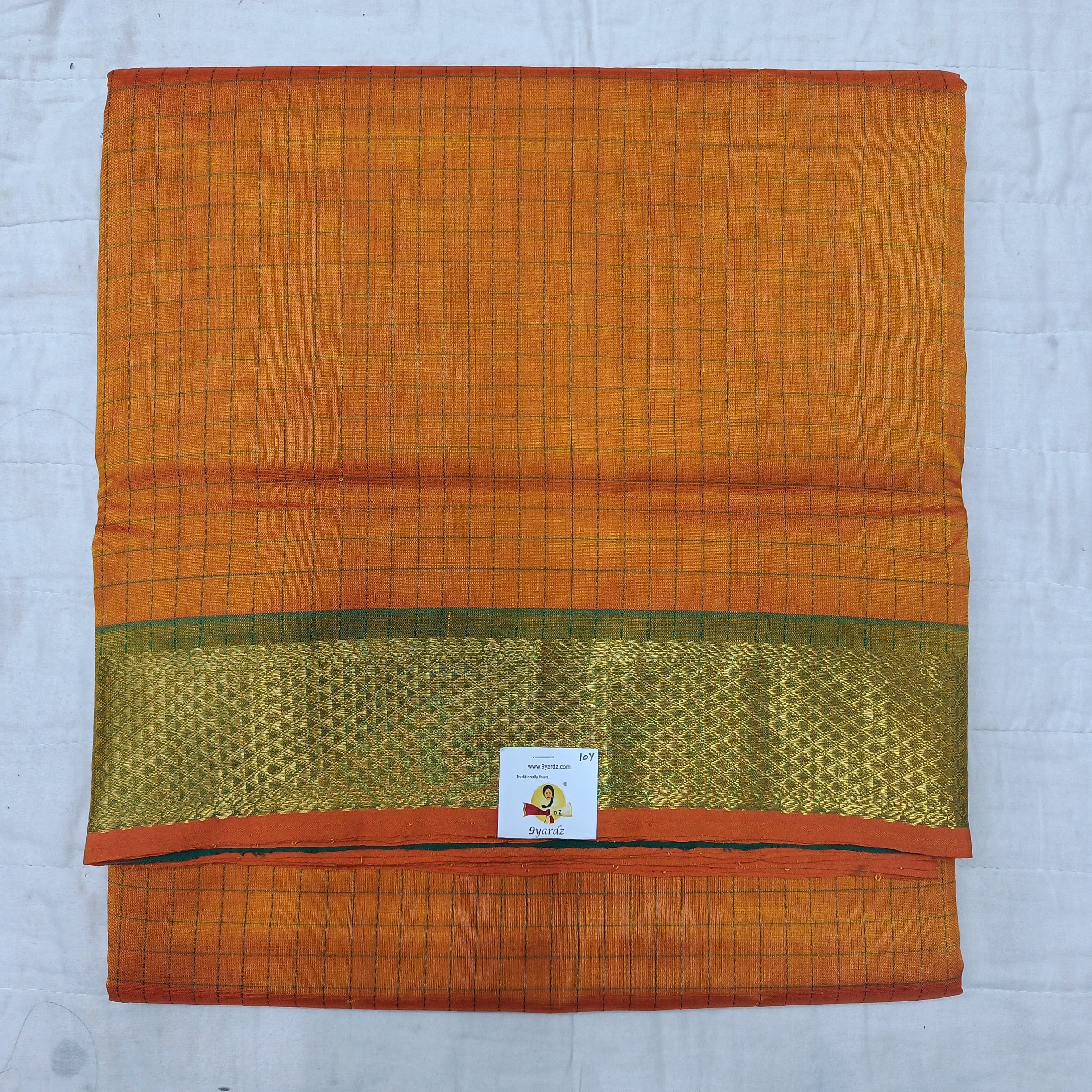 Pure silk cotton- small kattam 10yards (madisar)