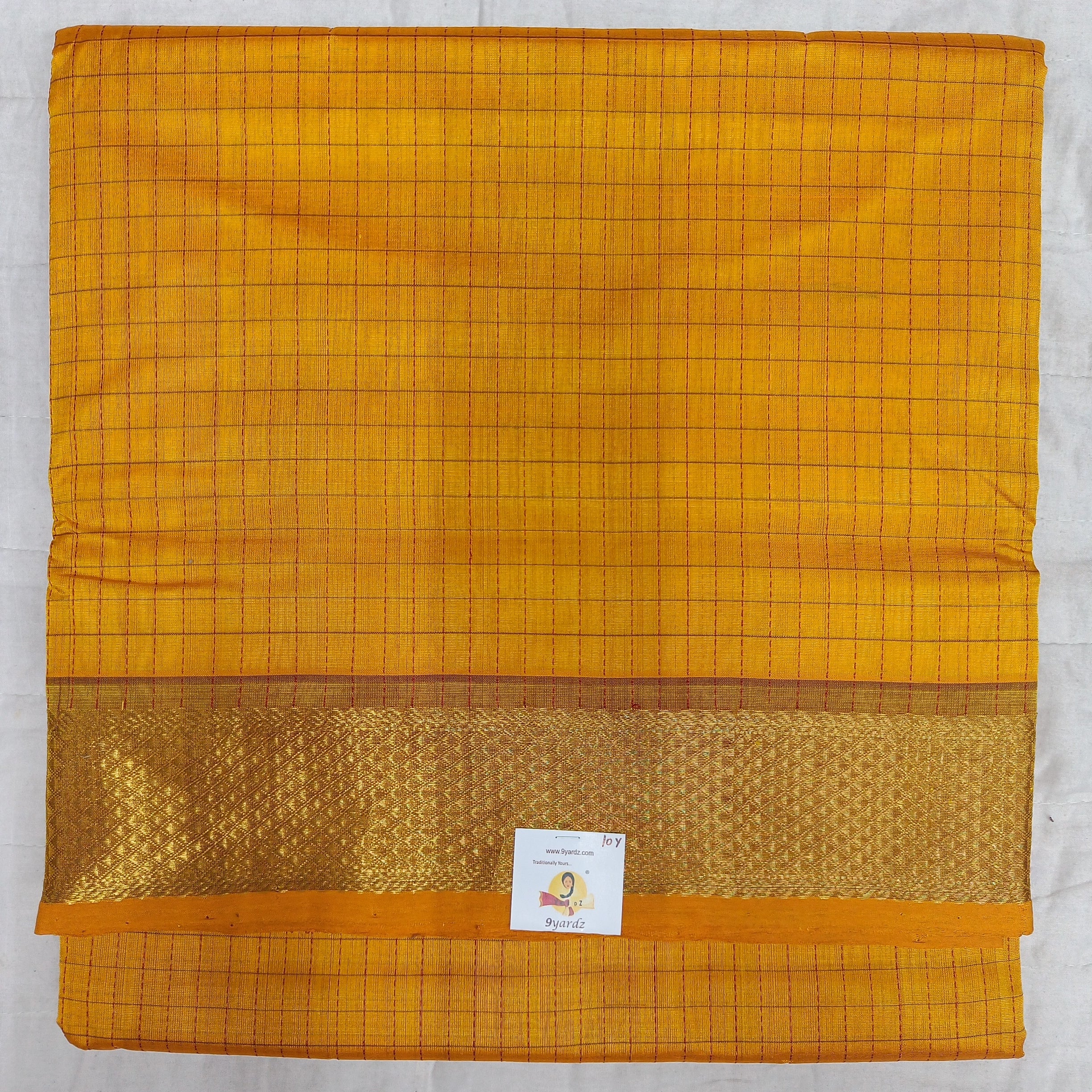 Pure silk cotton- small kattam 10yards (madisar)