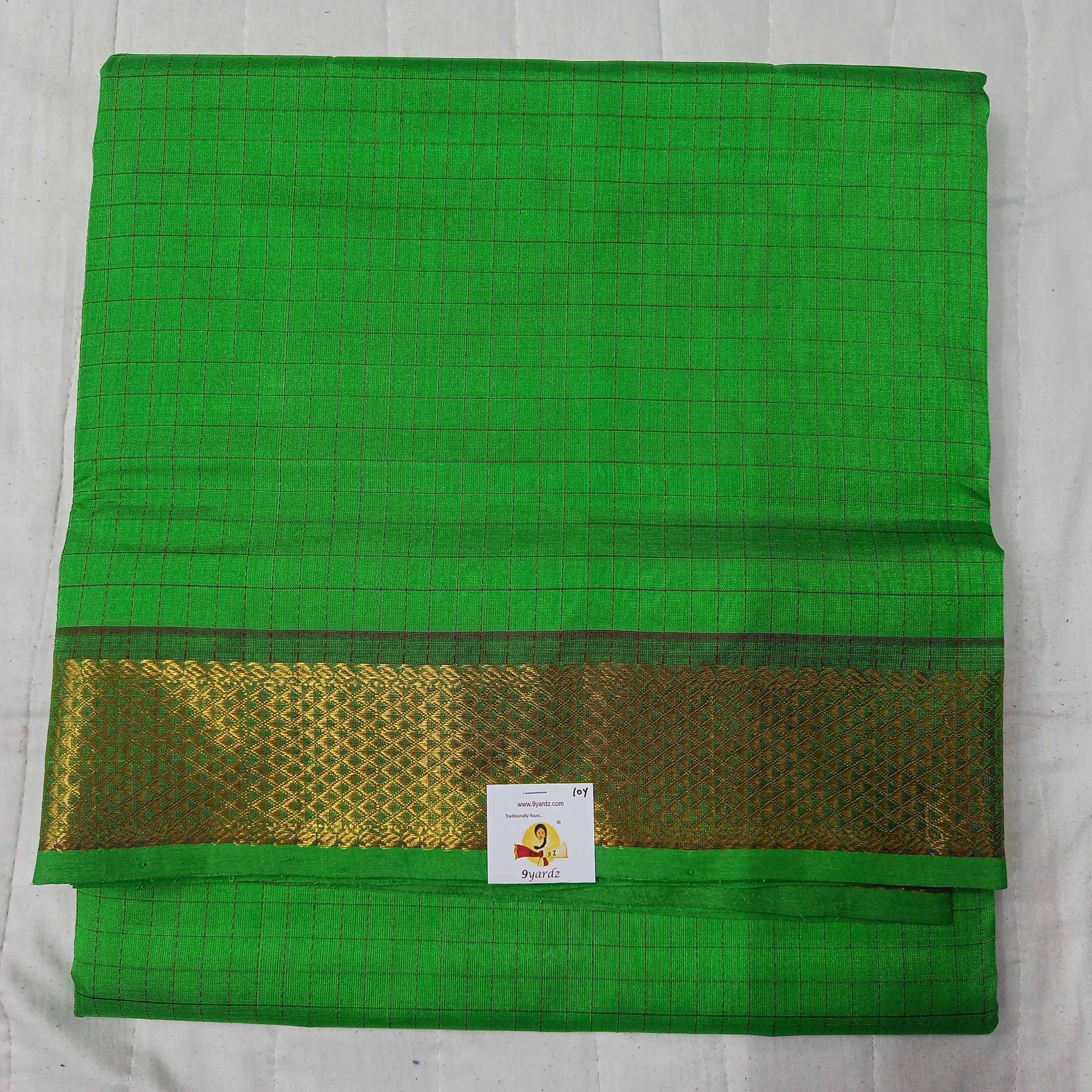 Pure silk cotton- small kattam 10yards (madisar)