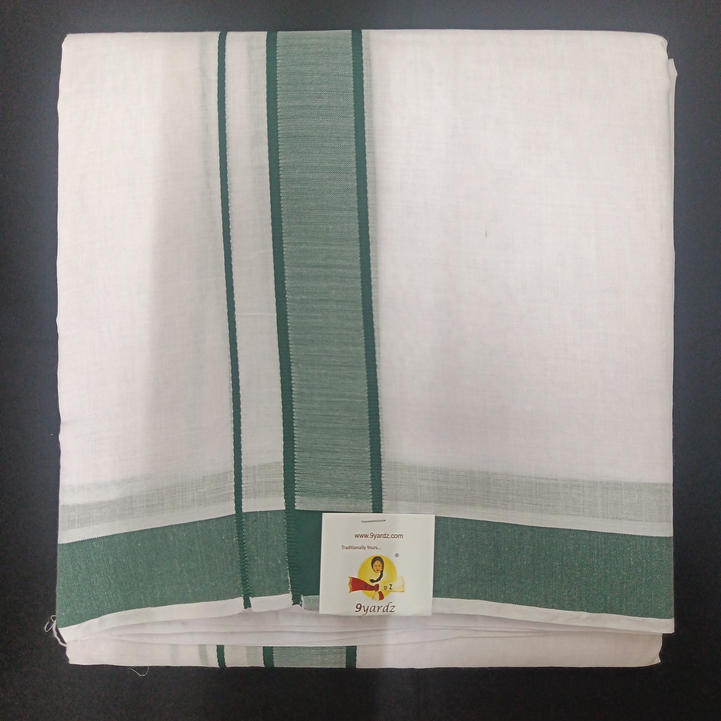 Cotton Dhothi Bleached 9*5