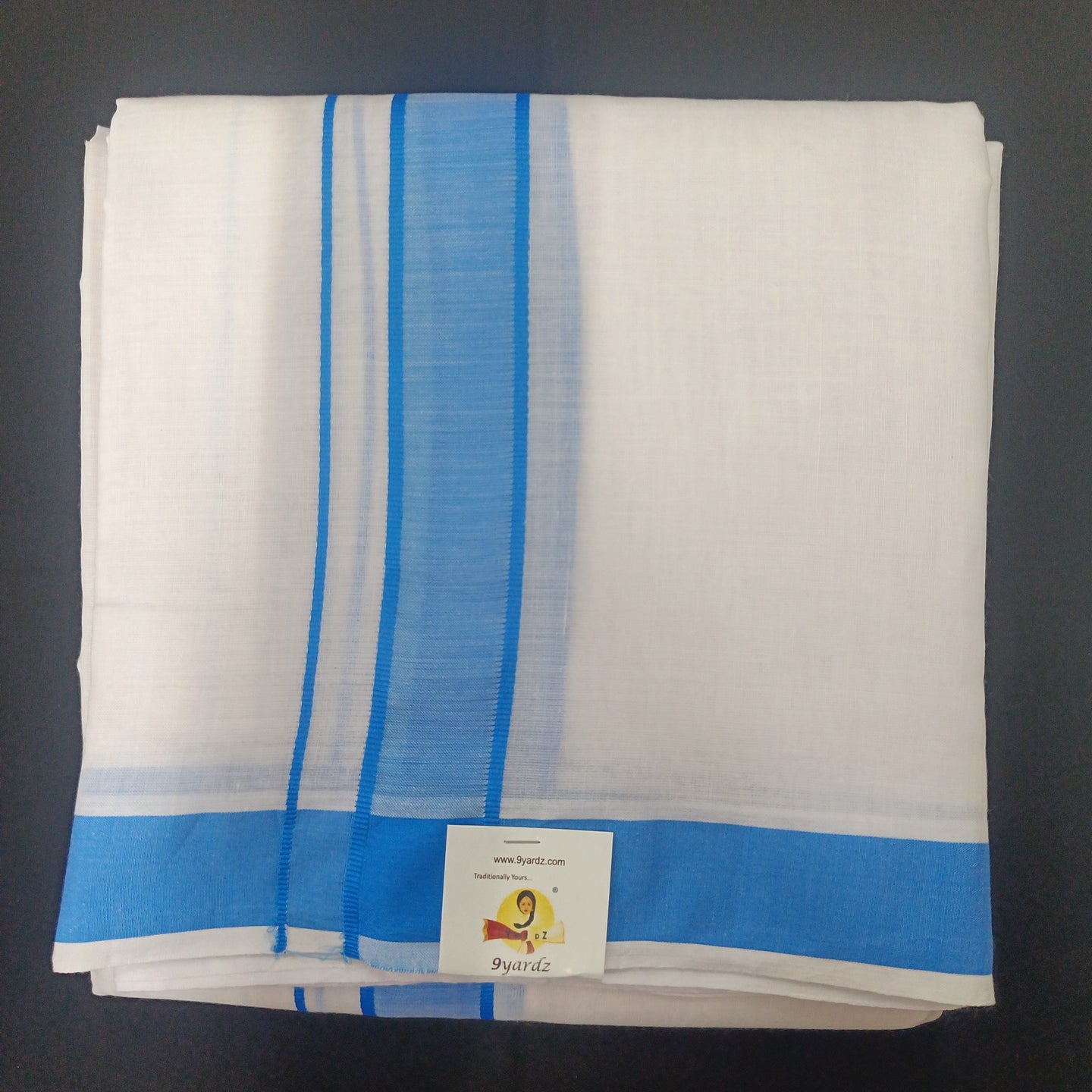 Cotton Dhothi Bleached 9*5