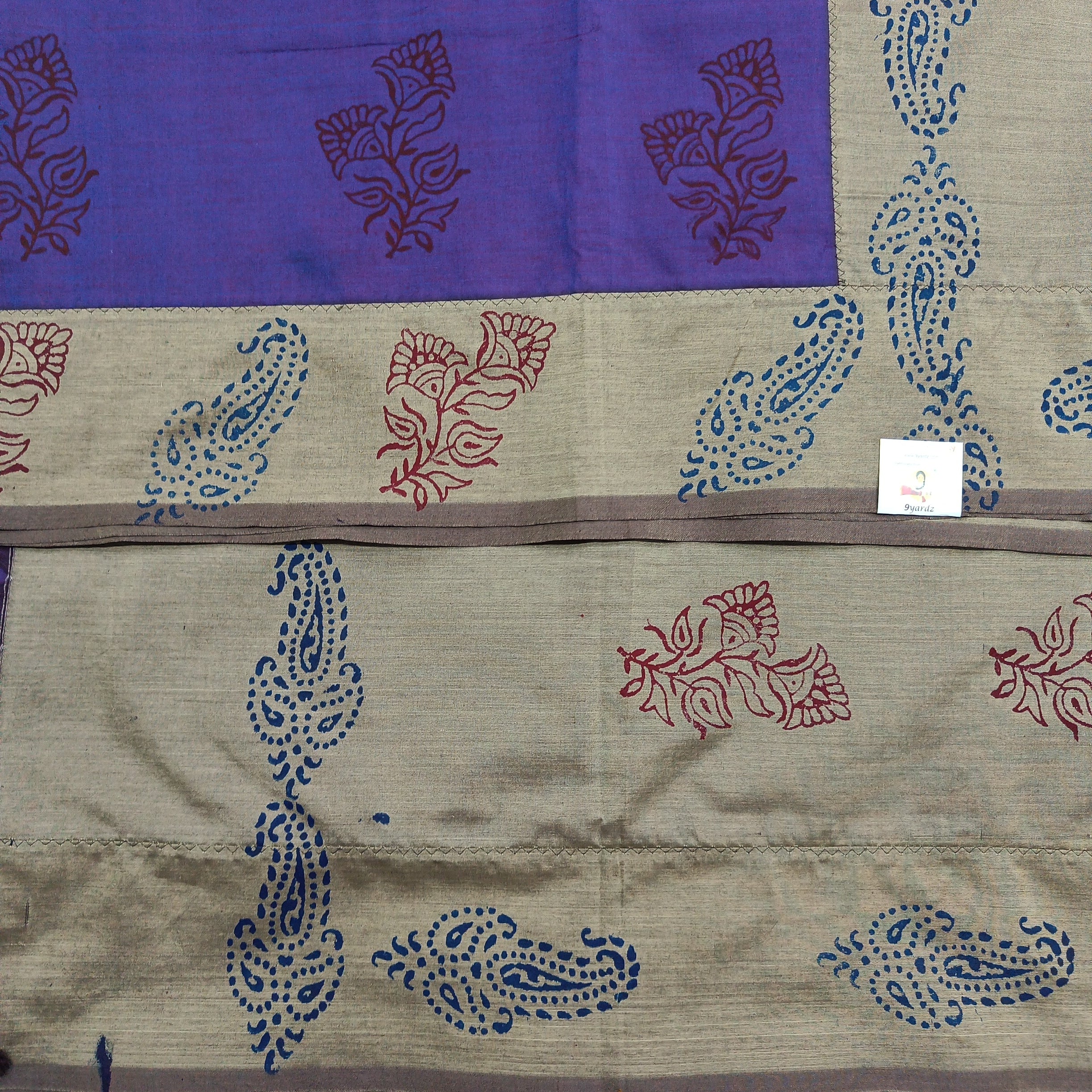 printed Poly cotton 6 yardz Sarees