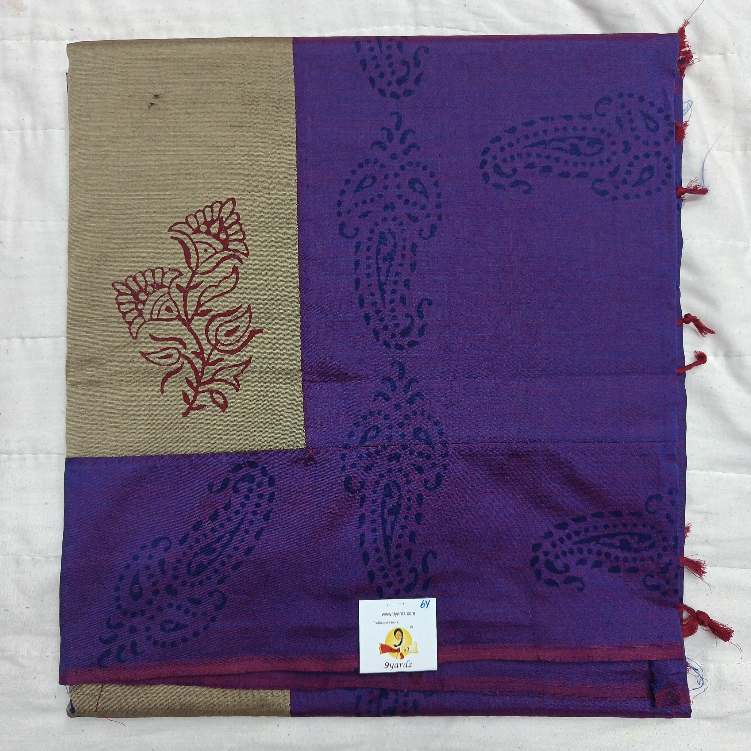 printed Poly cotton 6yardz Sarees