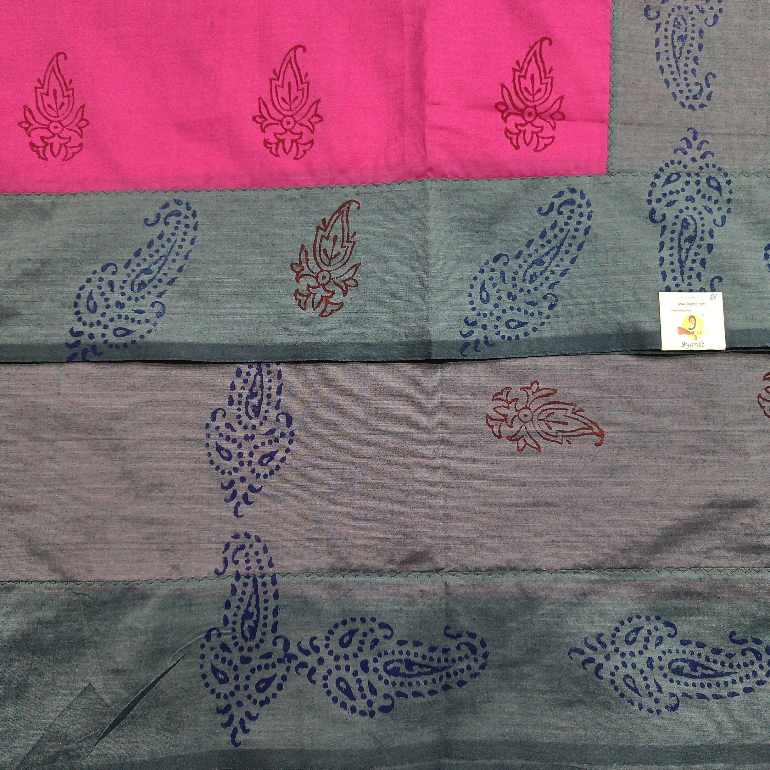 printed Poly cotton 6yardz Sarees