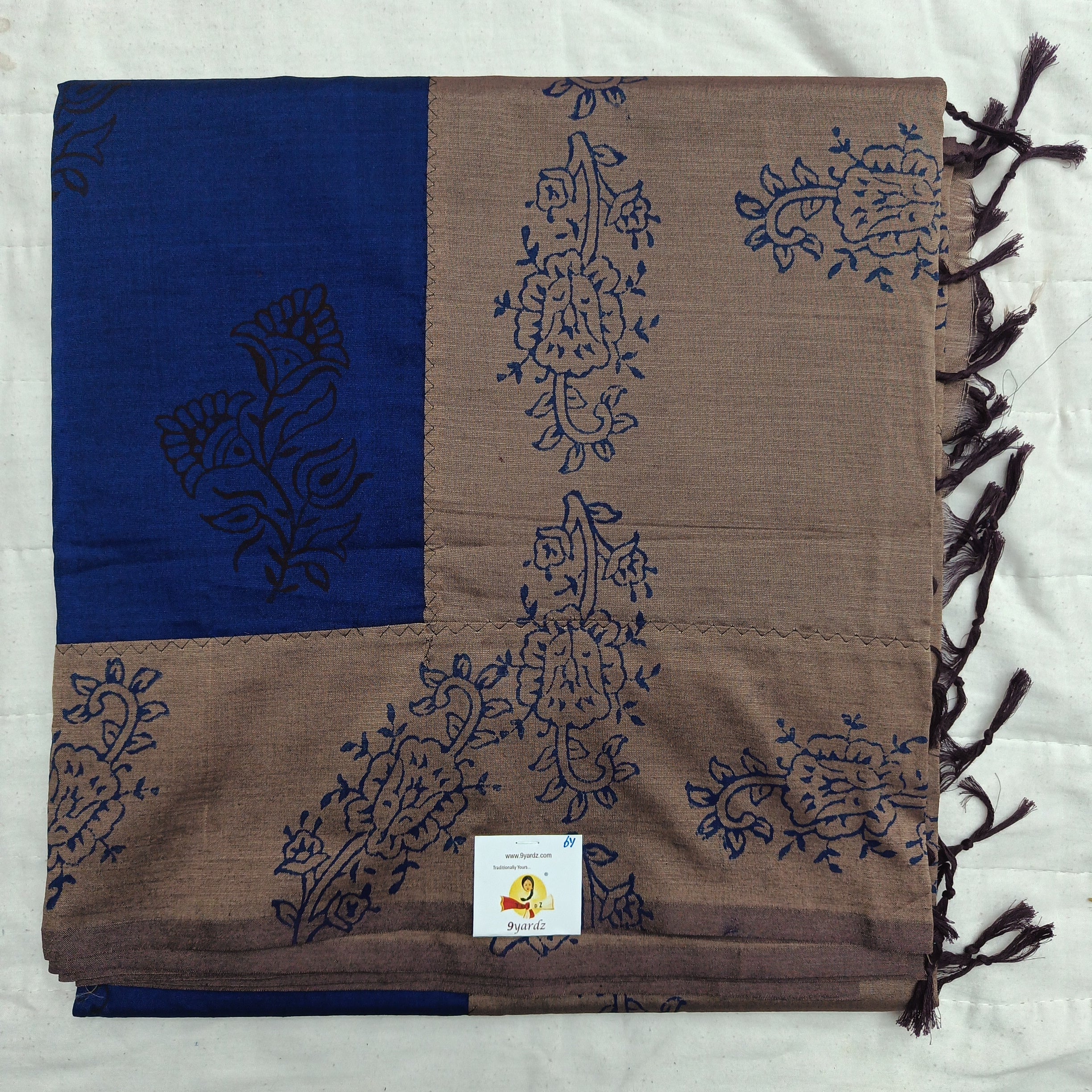 printed Poly cotton 6yardz Sarees