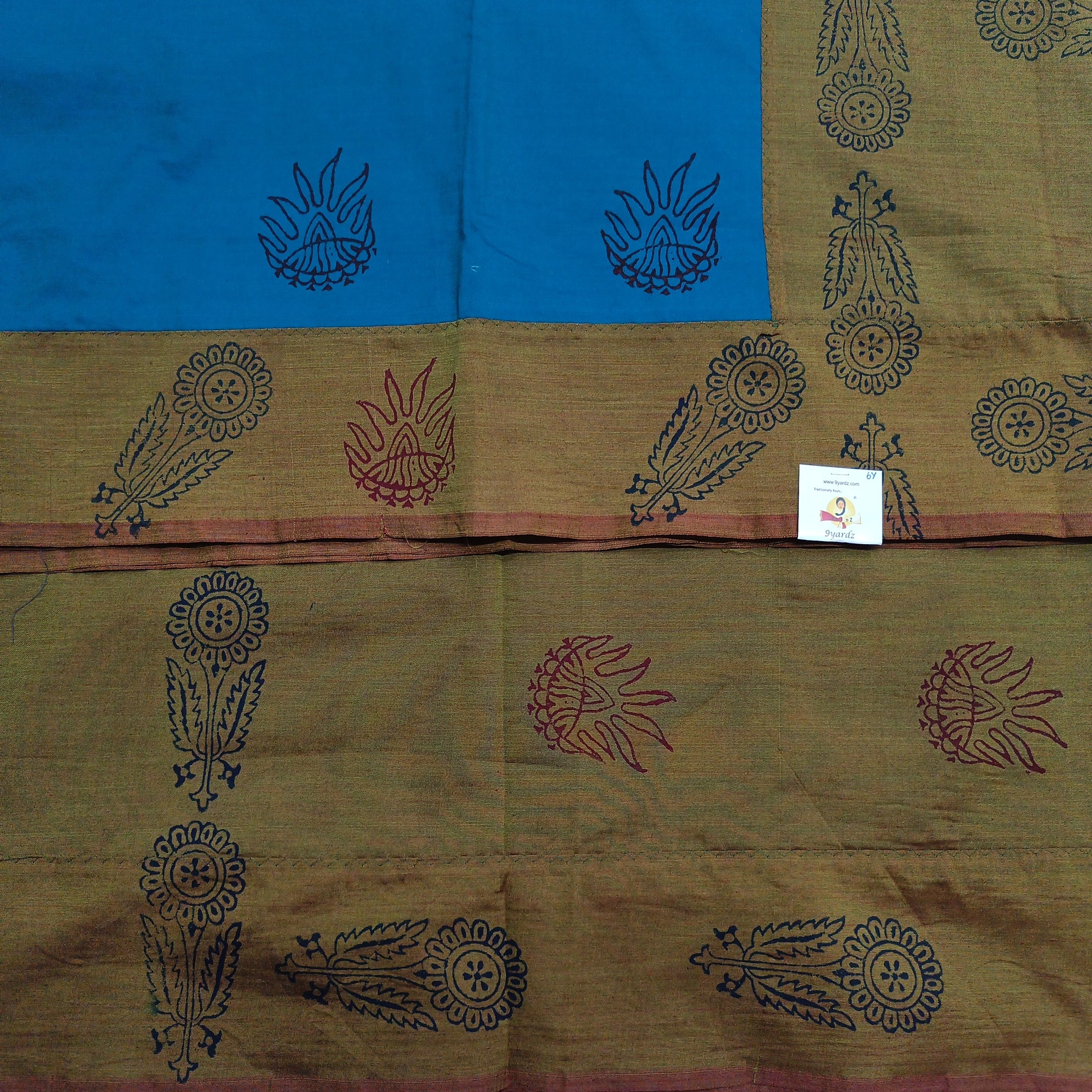 printed Poly cotton 6yardz Sarees