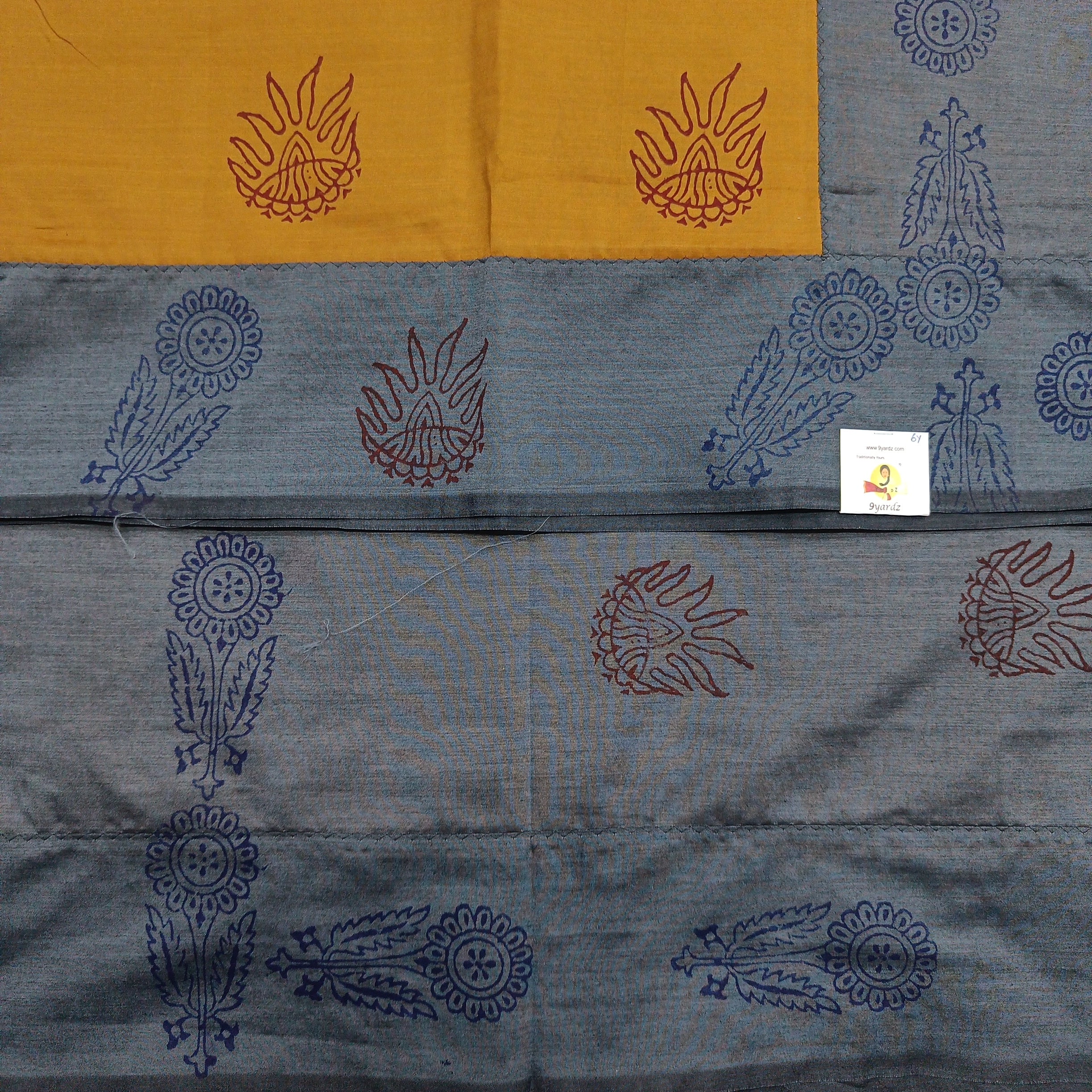 printed Poly cotton 6yardz Sarees