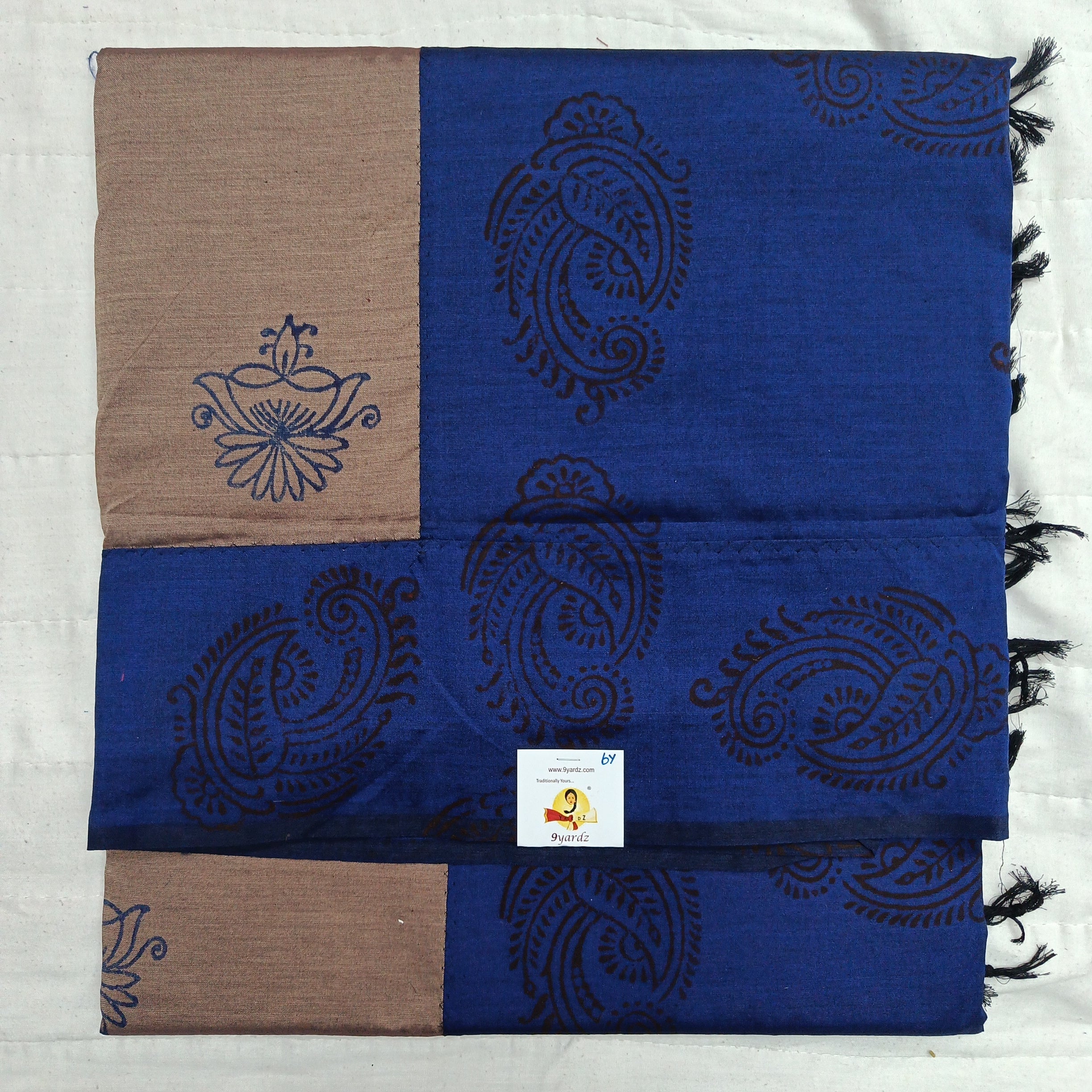 printed Poly cotton 6yardz Sarees