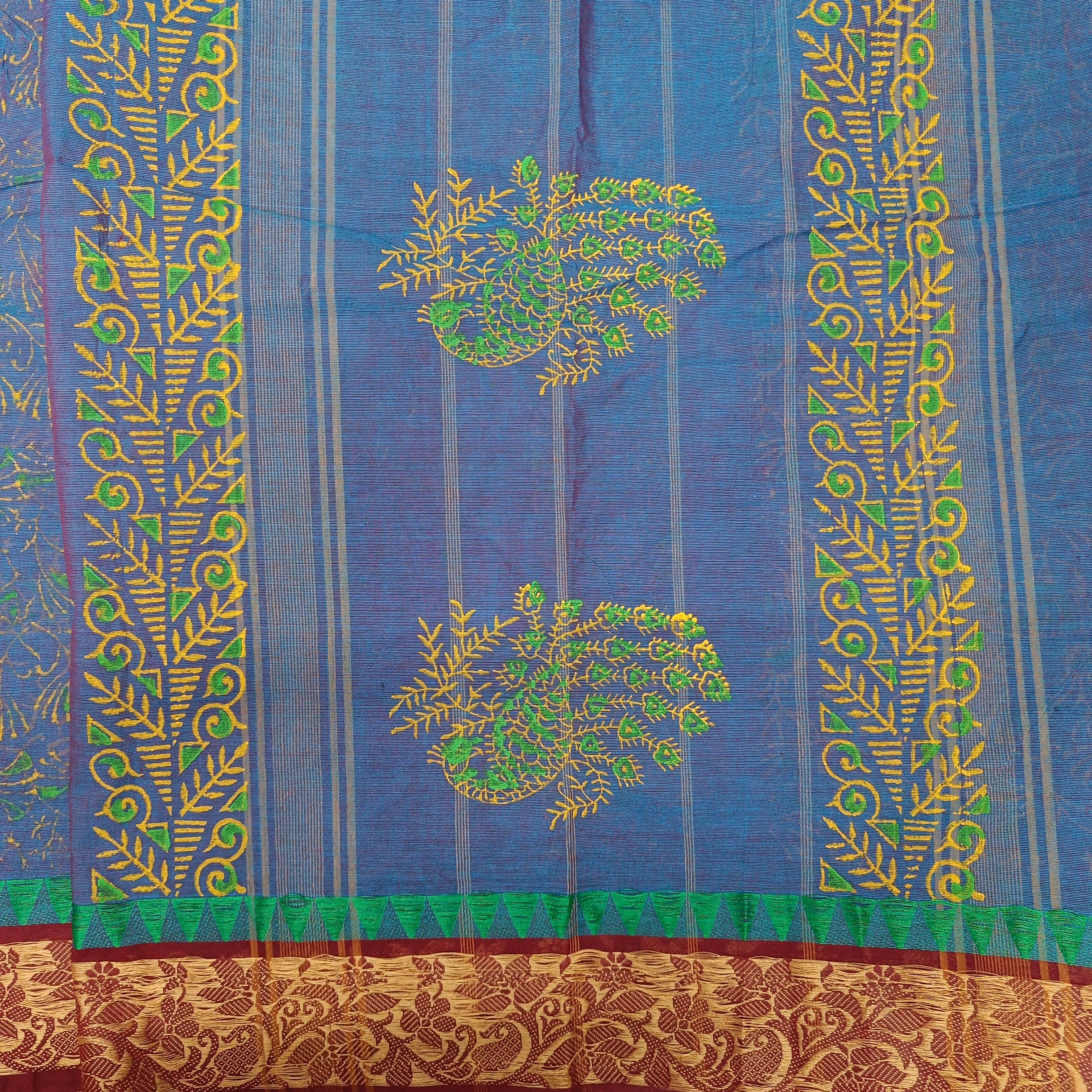 Arupukottai cotton printed 10 yards madisar