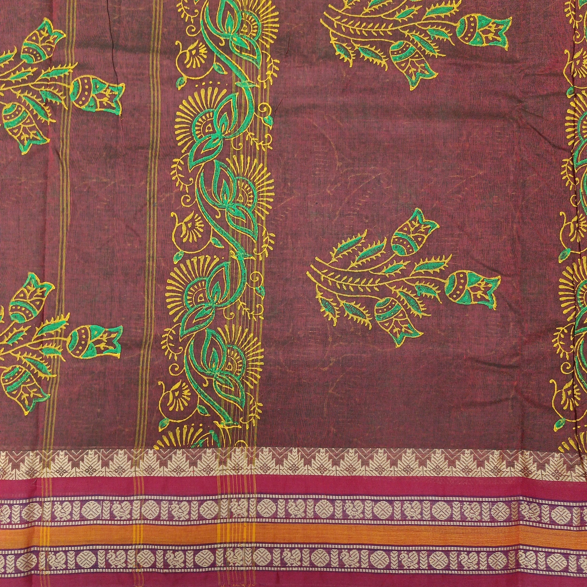 Arupukottai cotton printed 10 yards madisar