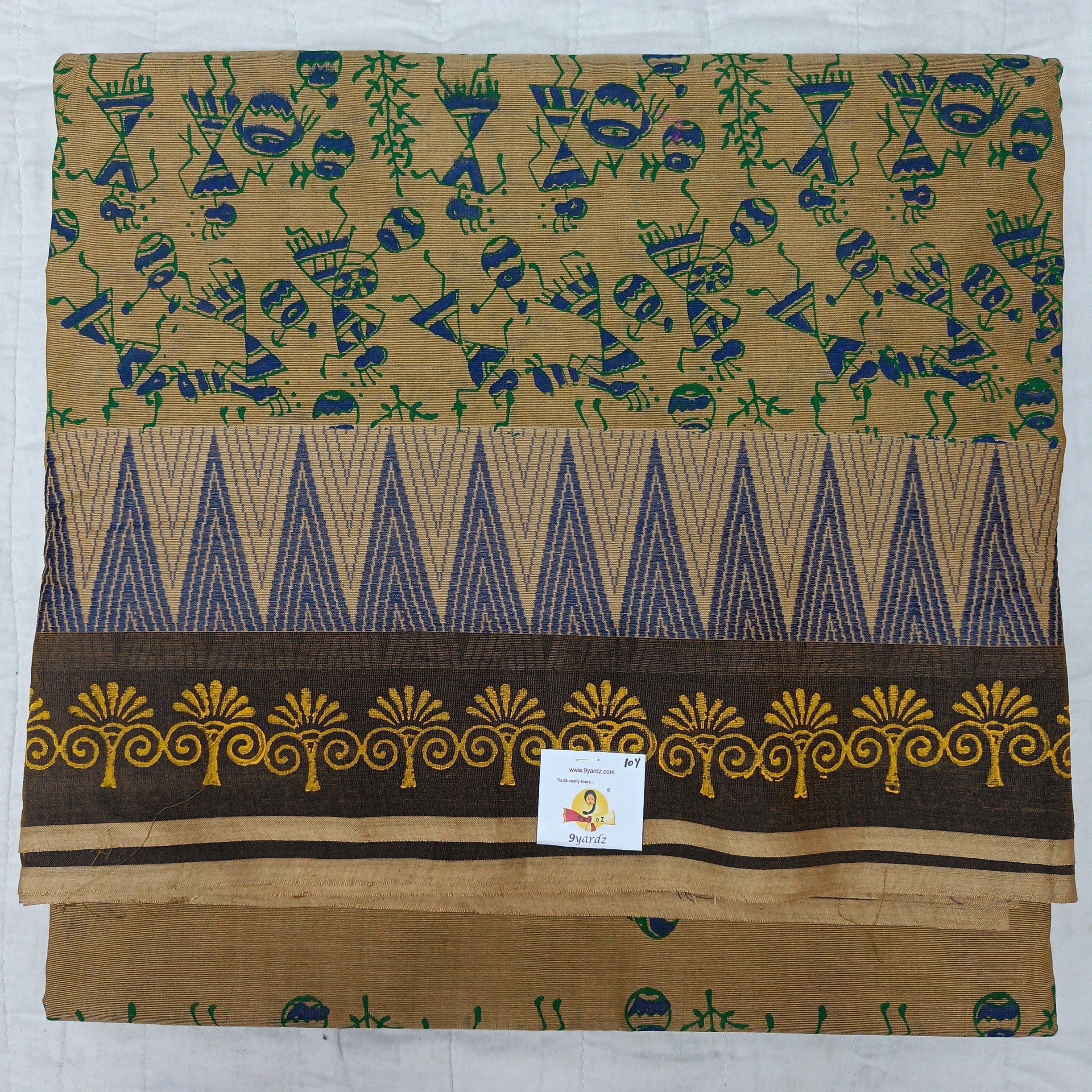 Arupukottai cotton printed 10 yards madisar