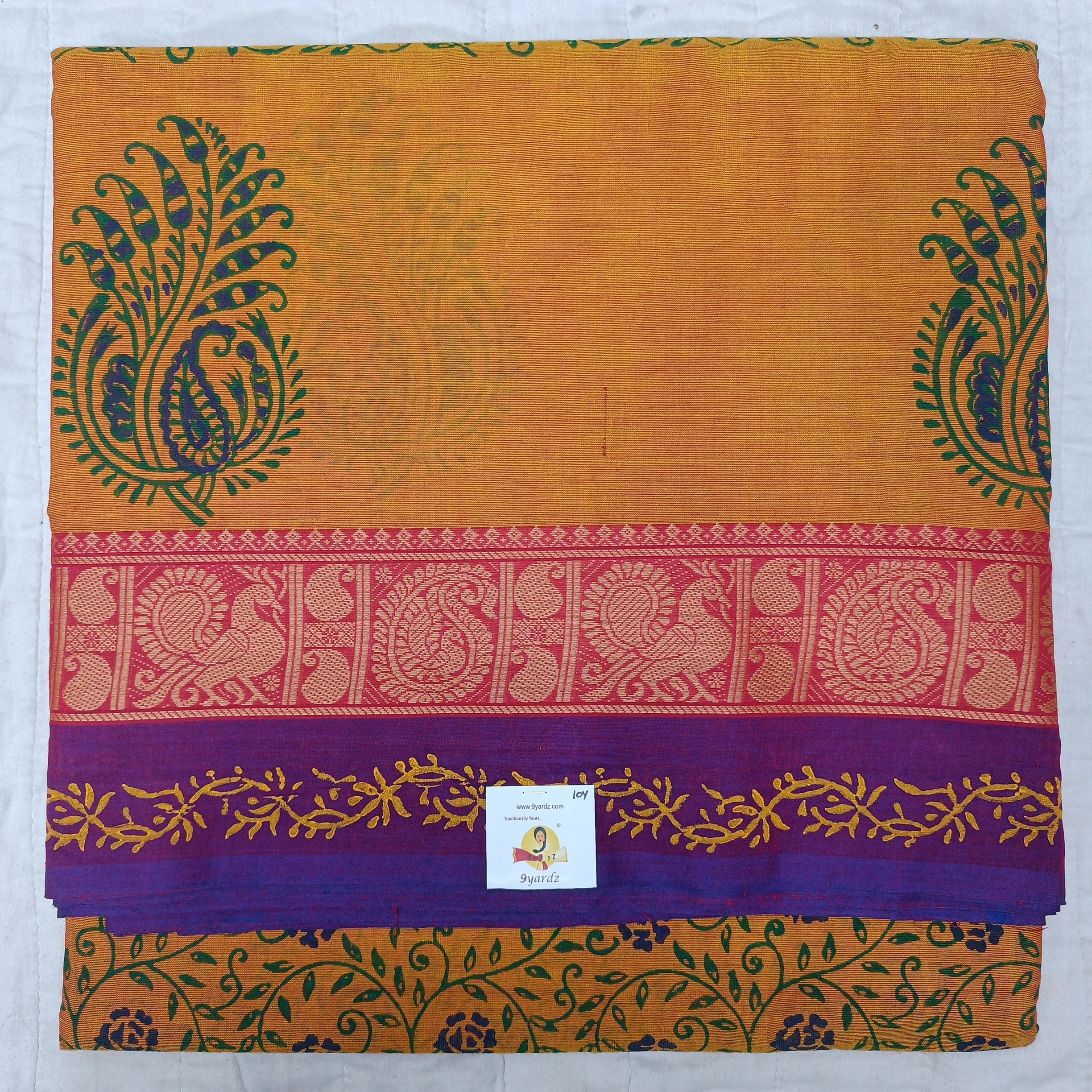 Arupukottai cotton printed 10 yards madisar