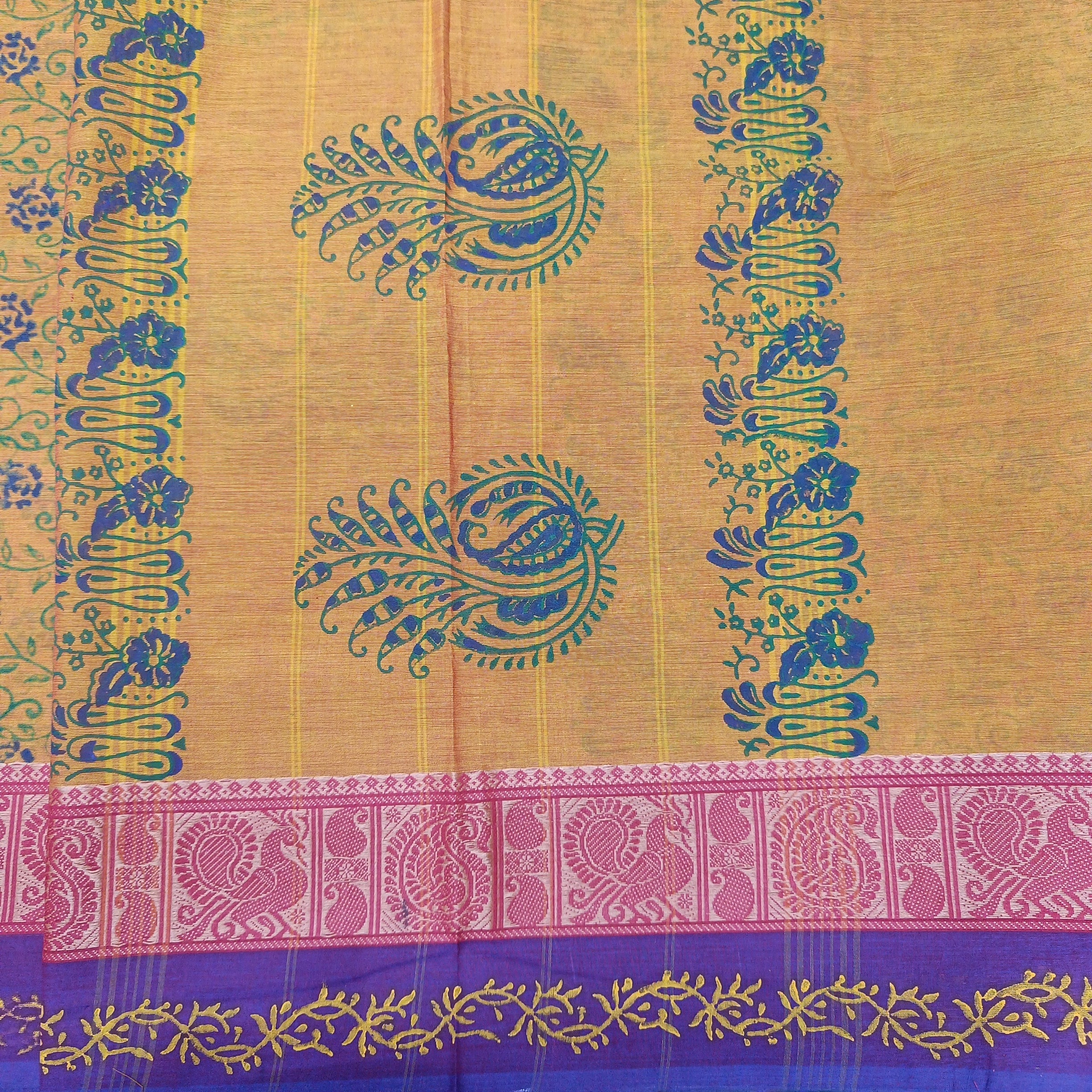 Arupukottai cotton printed 10 yards madisar