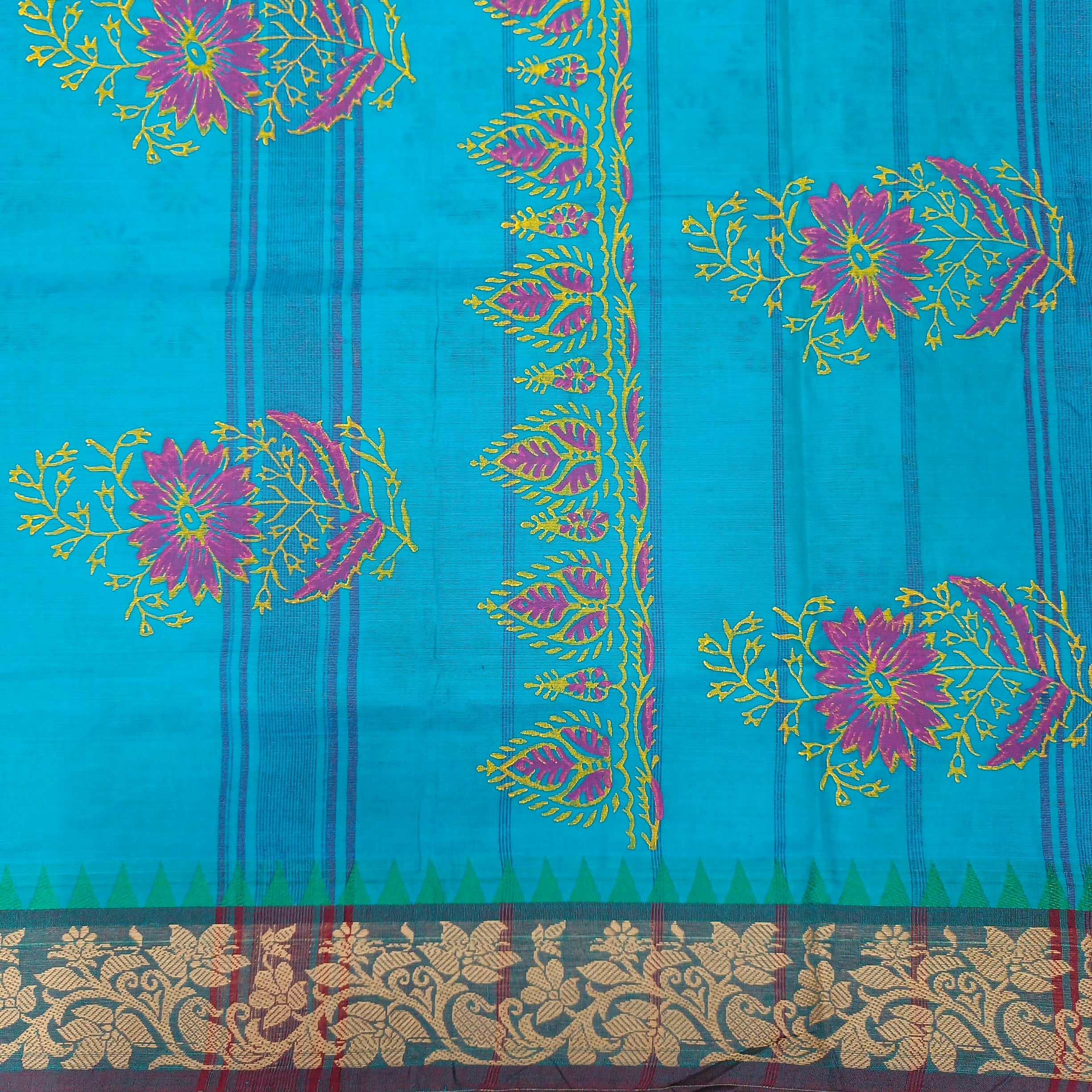 Arupukottai cotton printed 10 yards madisar