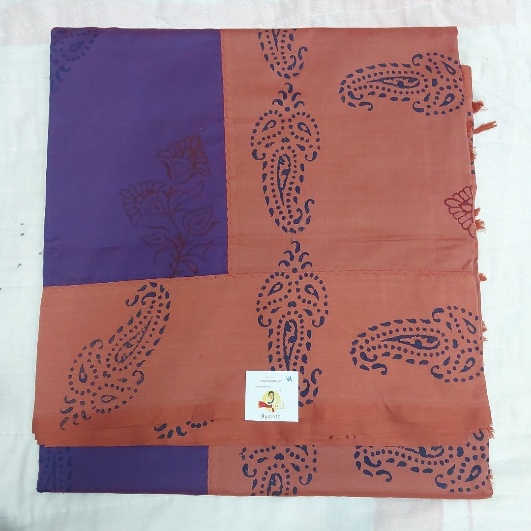printed Poly cotton 6yardz Sarees