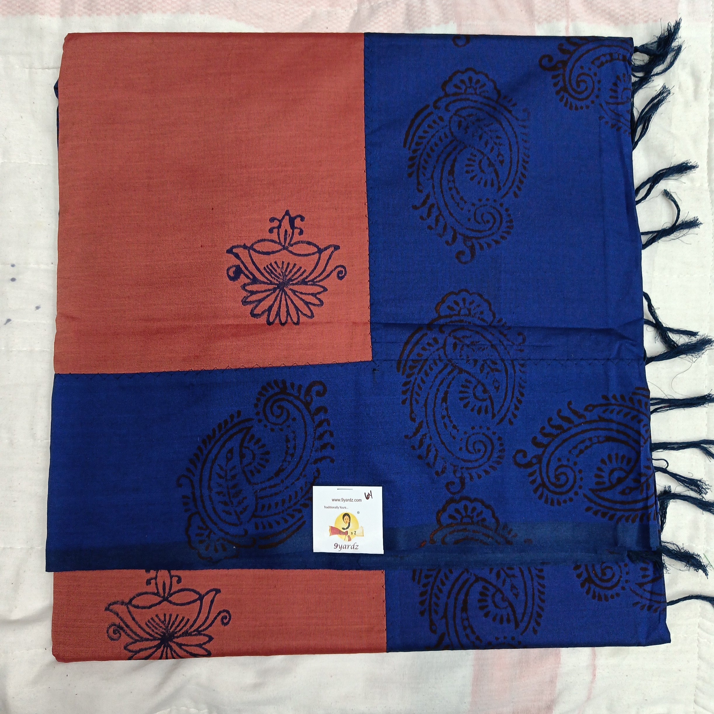 printed Poly cotton 6yardz Sarees