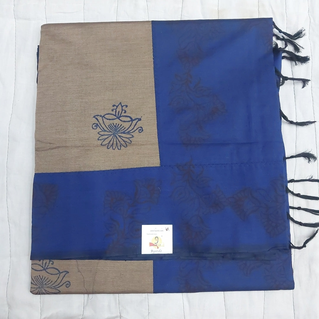 printed Poly cotton 6yardz Sarees
