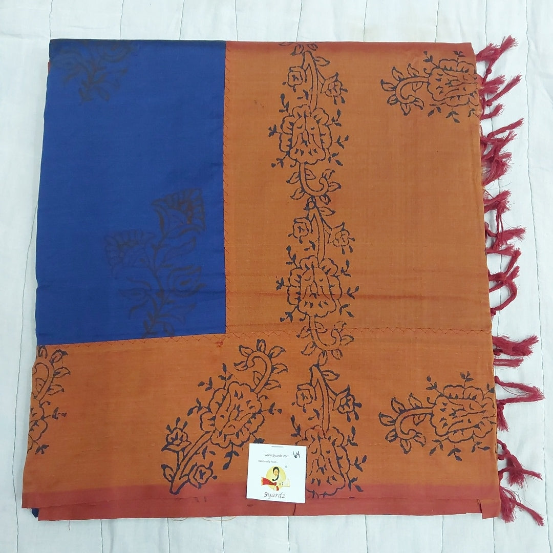printed Poly cotton 6yardz Sarees