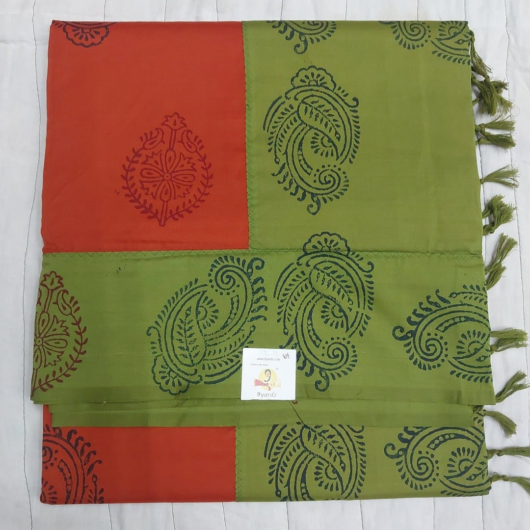printed Poly cotton 6yardz Sarees