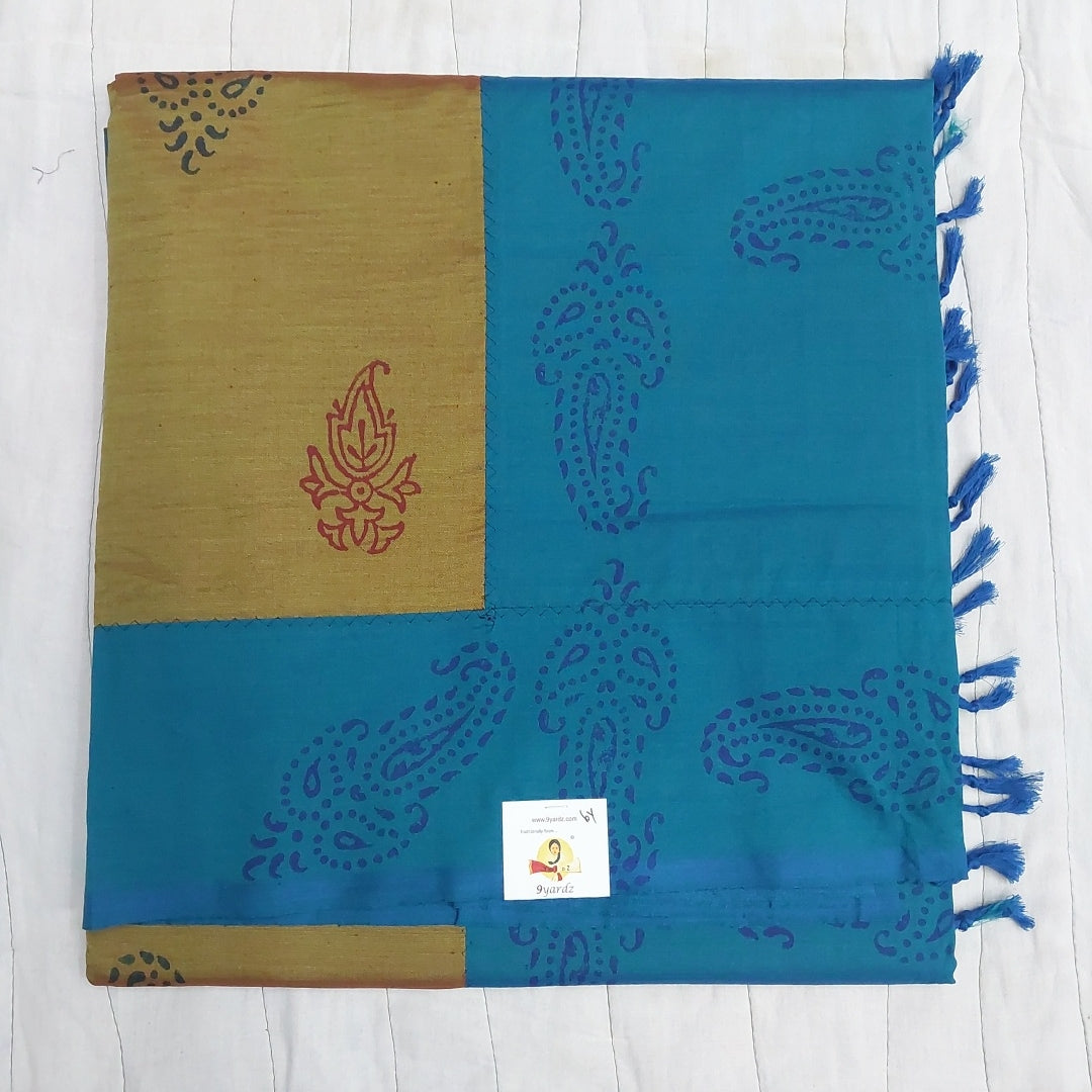 printed Poly cotton 6yardz Sarees