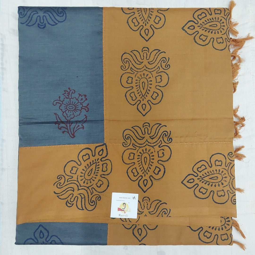 printed Poly cotton 6yardz Sarees