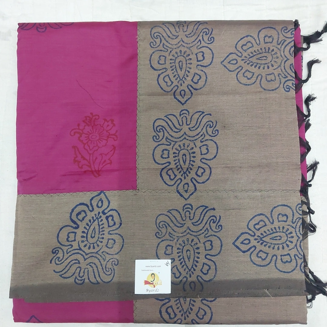 printed Poly cotton 6yardz Sarees