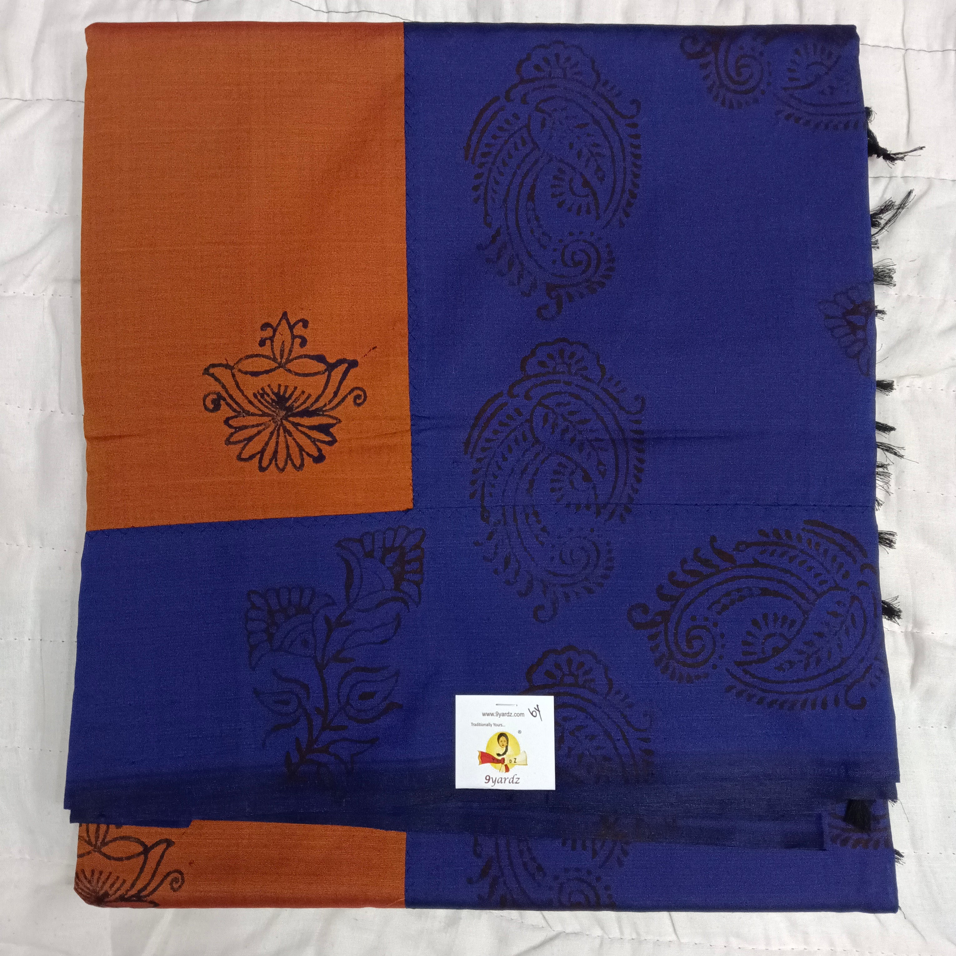 printed Poly cotton 6yardz Sarees