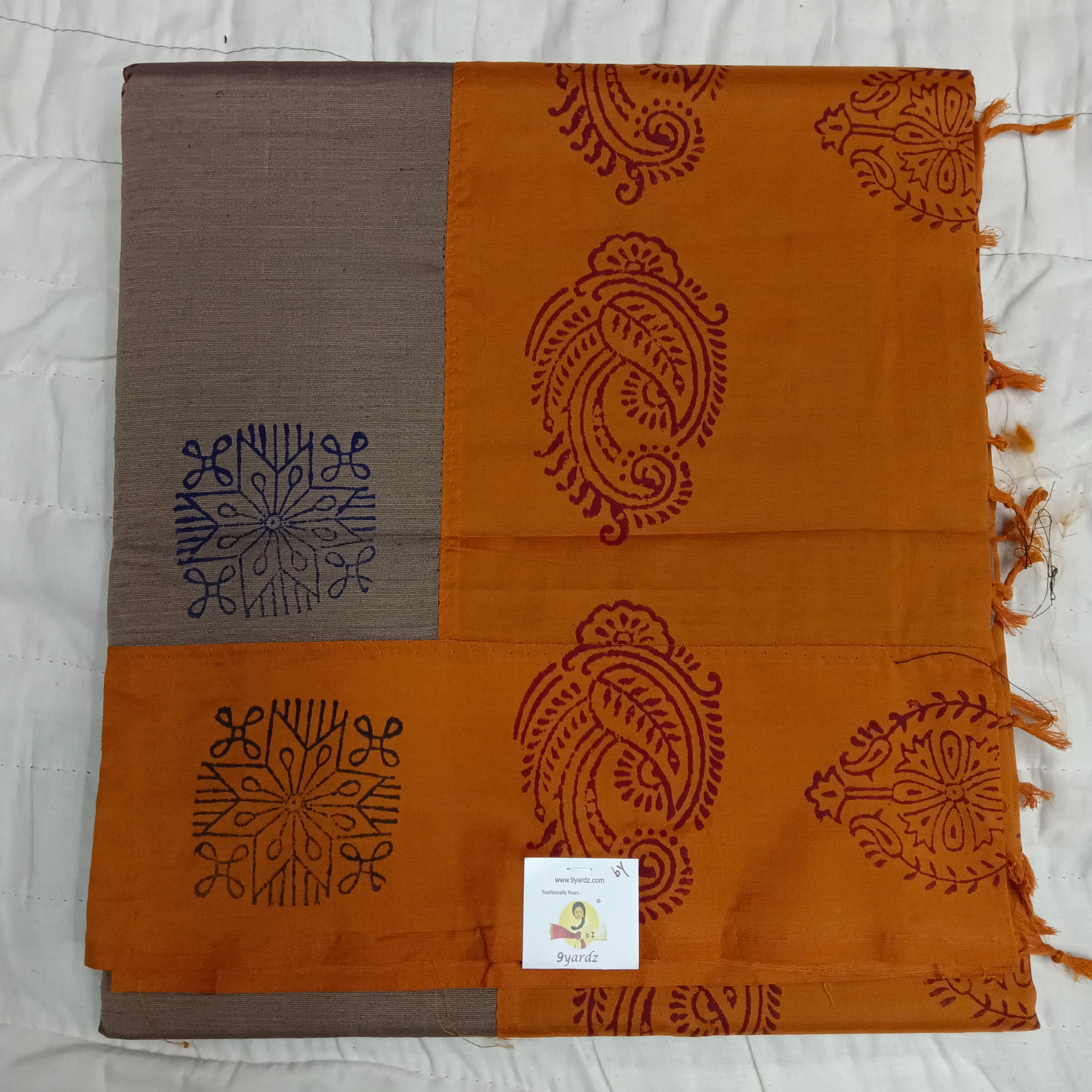 printed Poly cotton 6yardz Sarees
