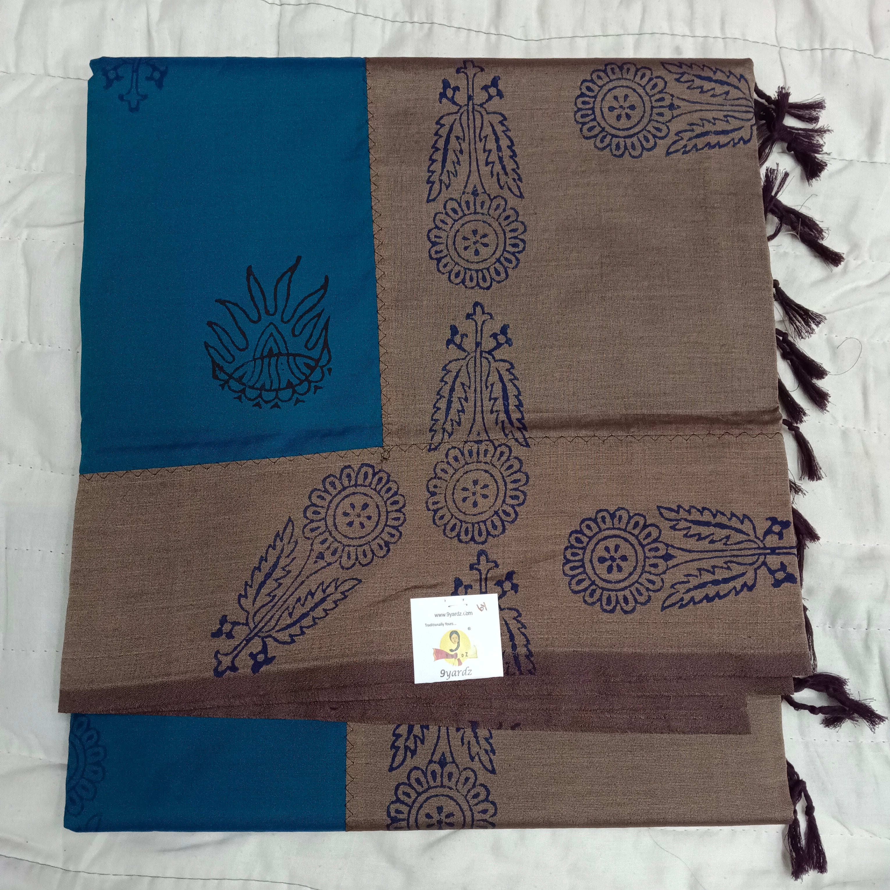 printed Poly cotton 6yardz Sarees