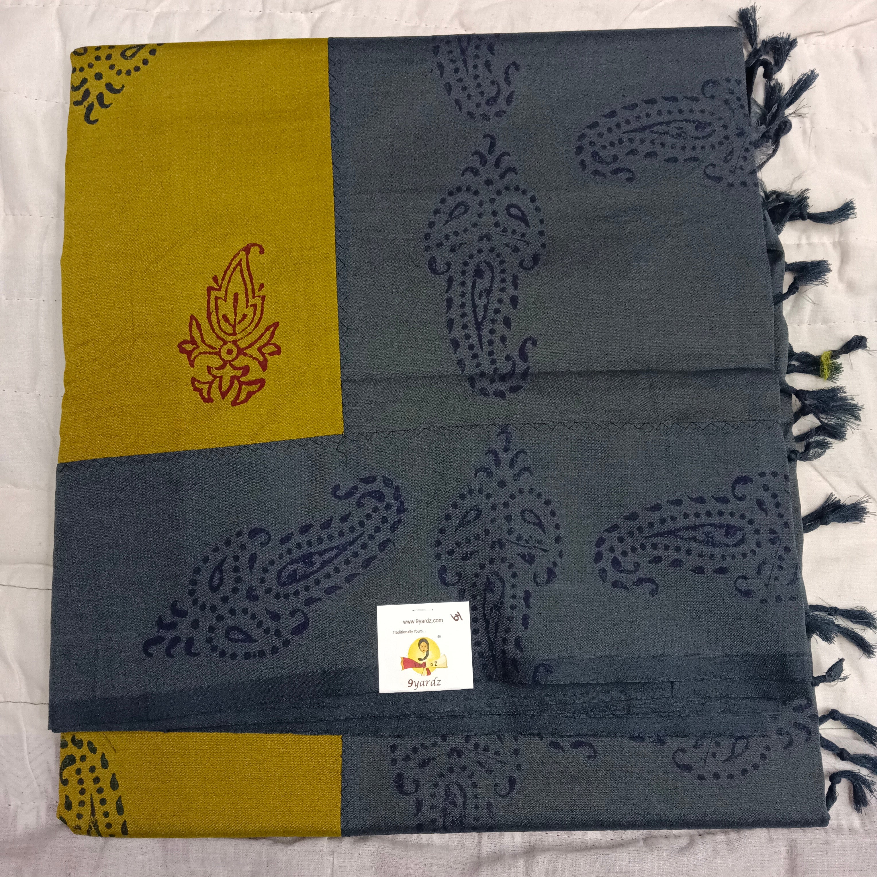 printed Poly cotton 6yardz Sarees