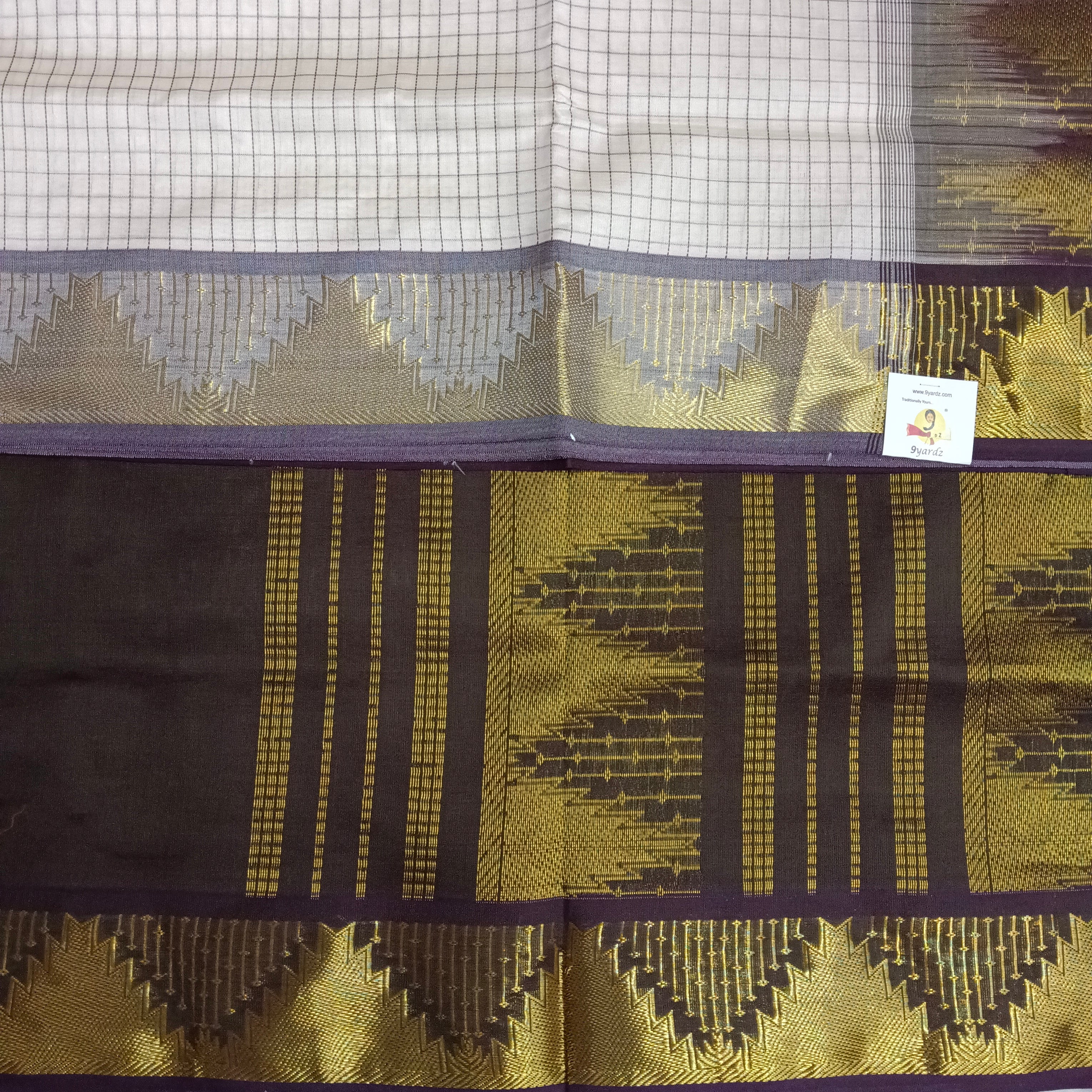 Semi silk Thread Checked 6Yards