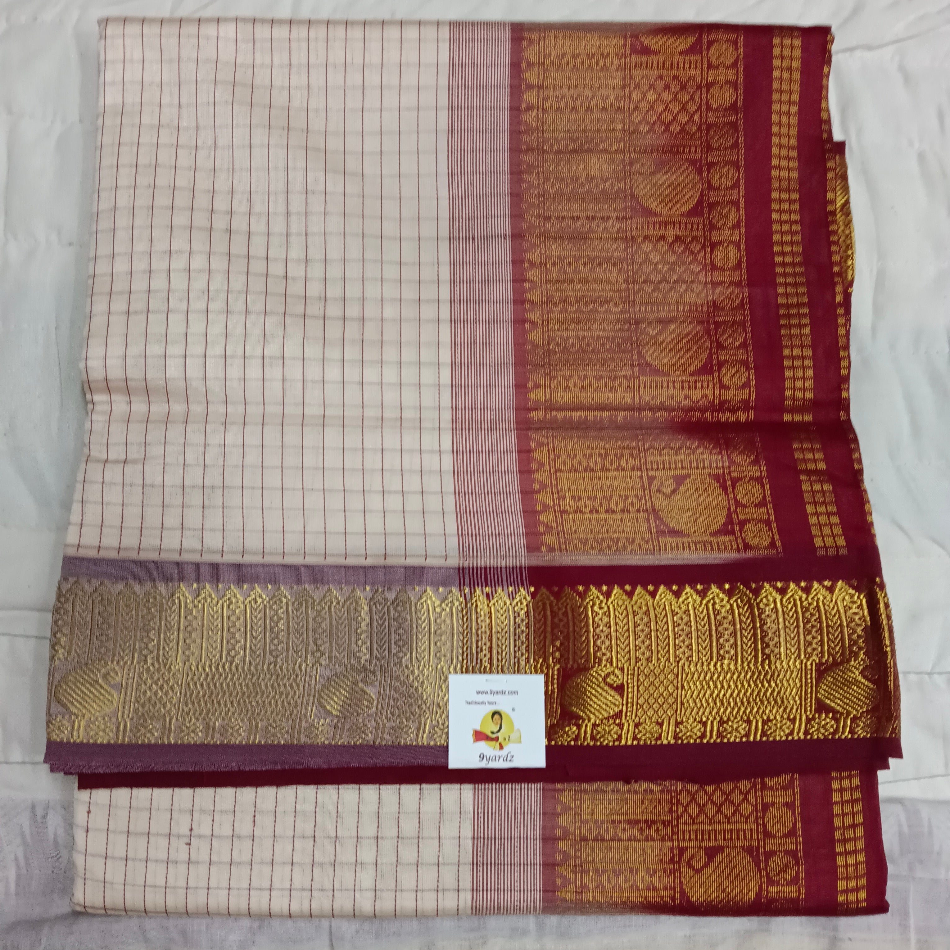Semi silk Thread Checked 6Yards