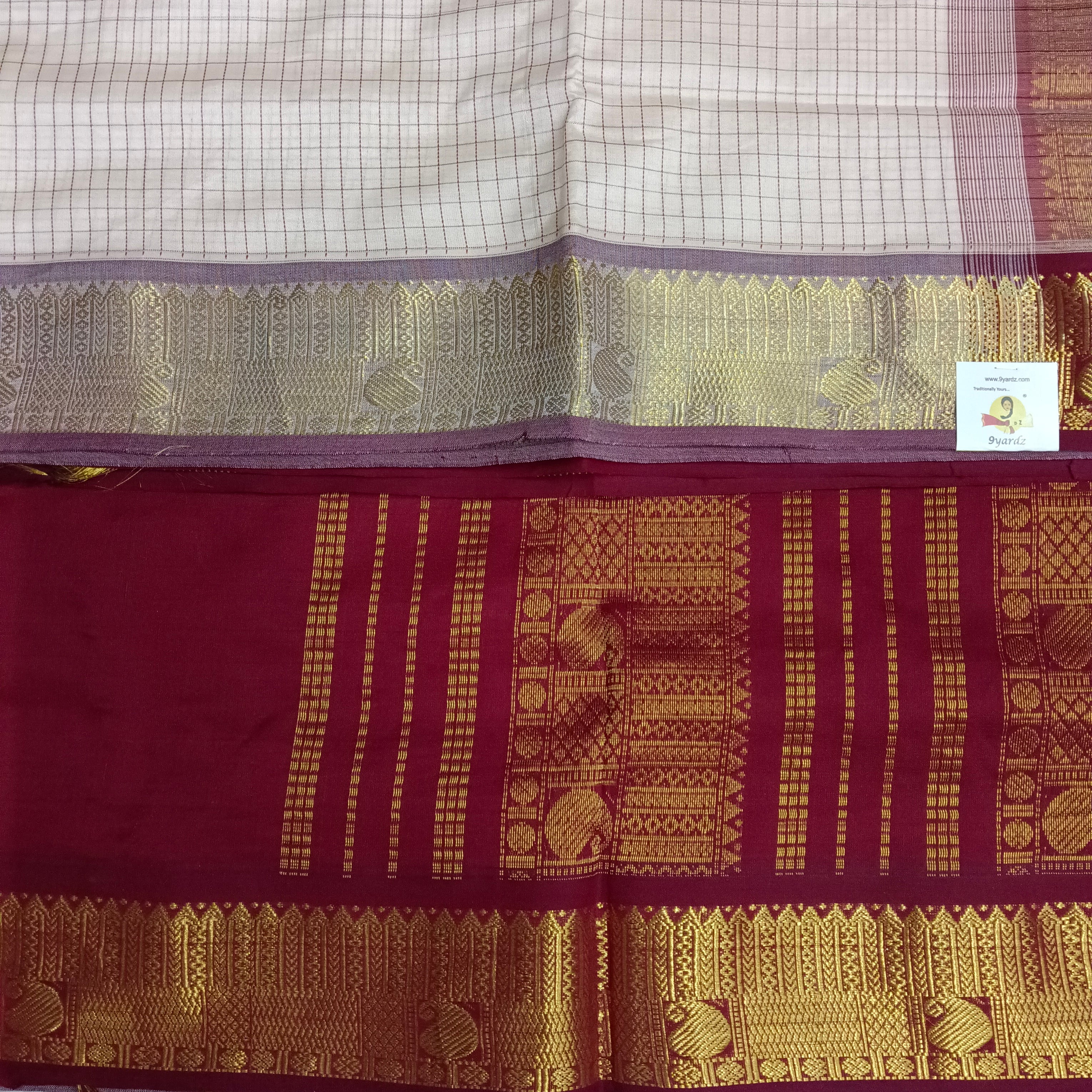 Semi silk Thread Checked 6Yards